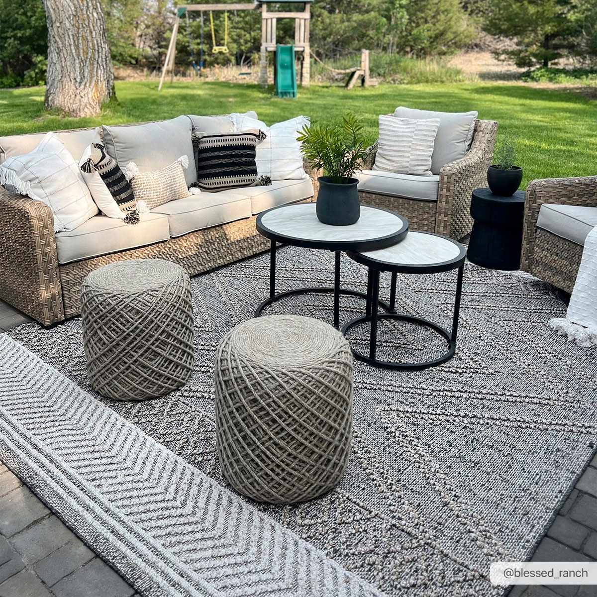 Stylish Hauteloom Areli Area Rug in Beige and Charcoal