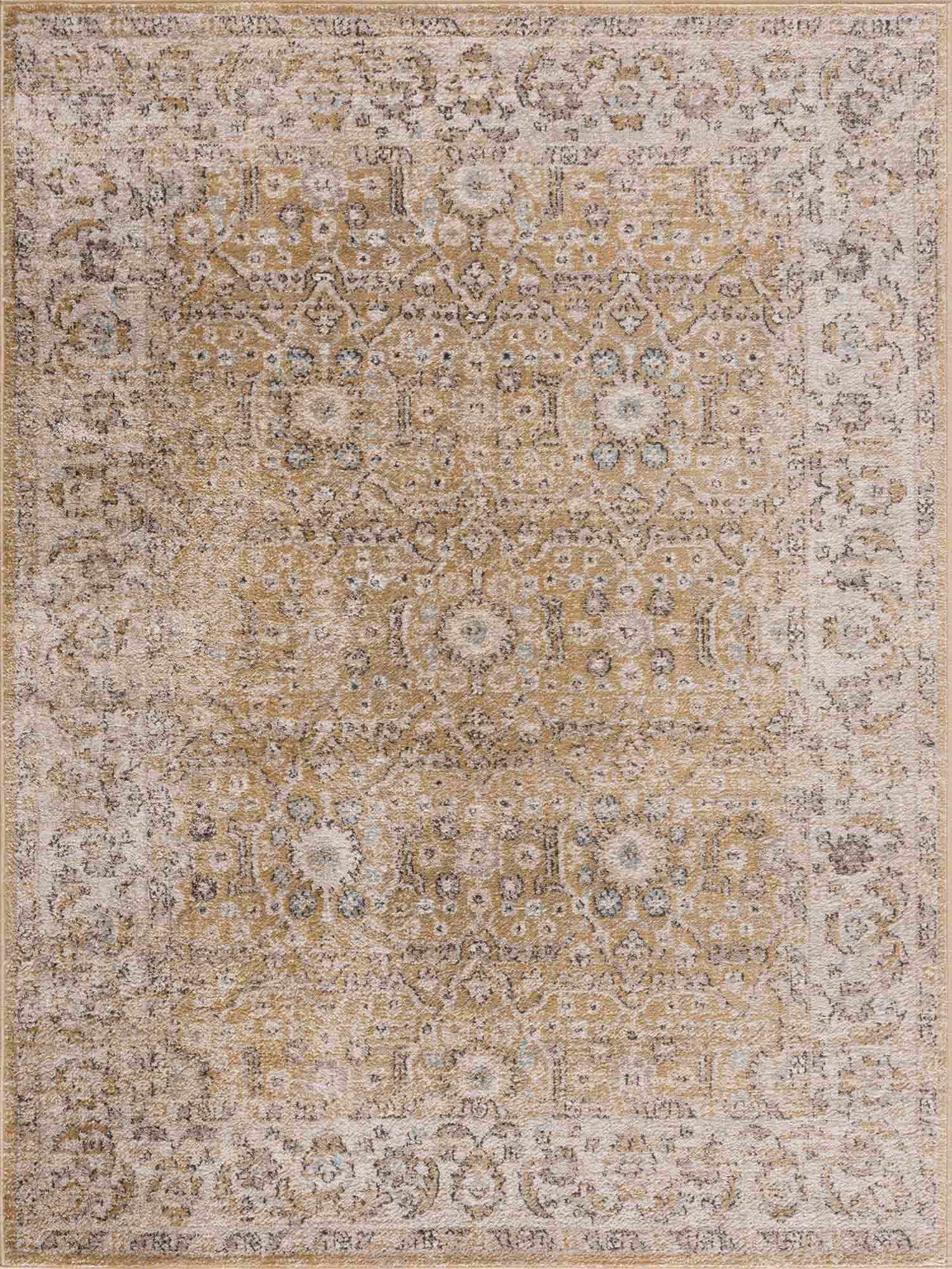 Hauteloom Anana Gold & Beige Area Rug - Grab This Clearance Deal Now!