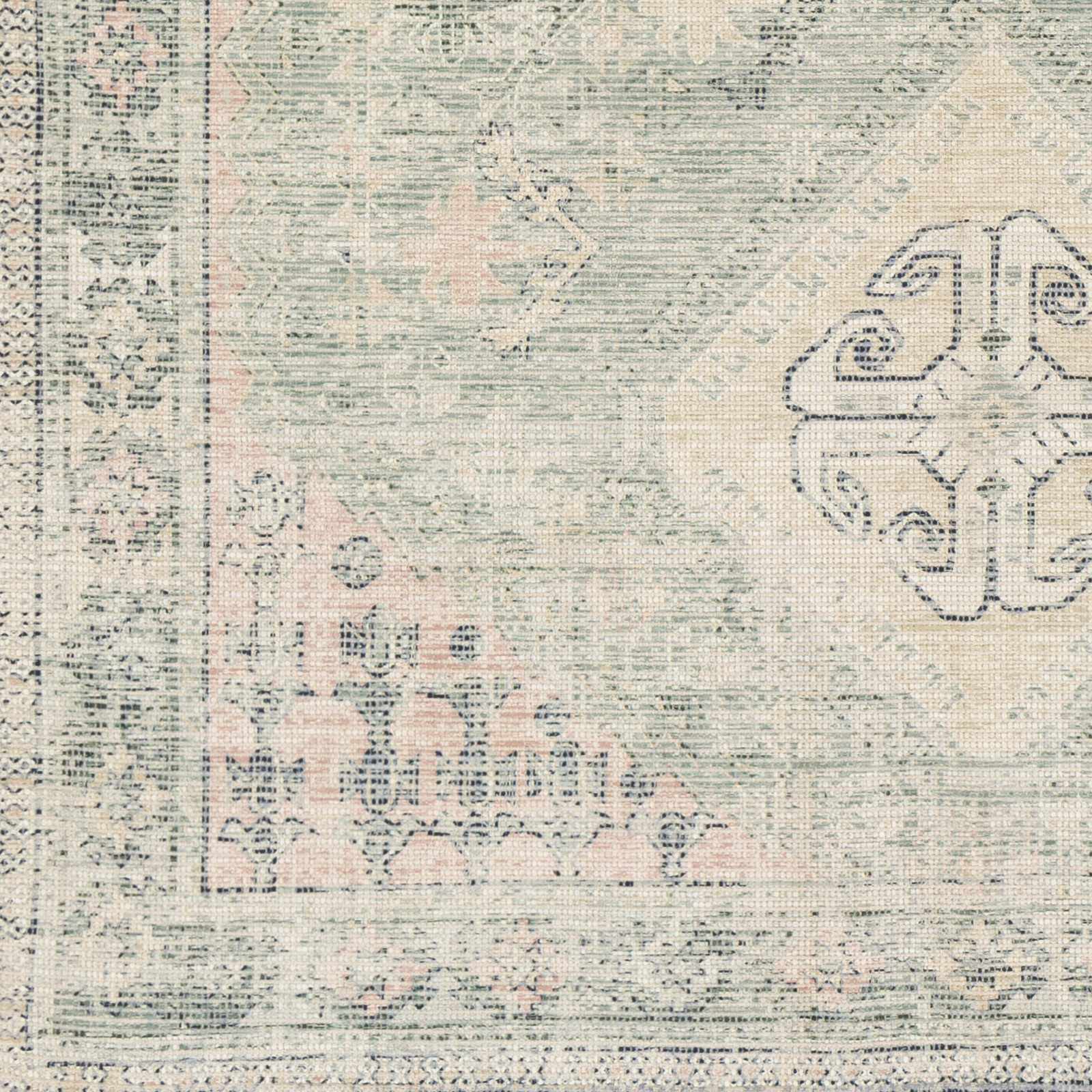 Breathtaking Hauteloom Foraker Sage Green Cotton Rug
