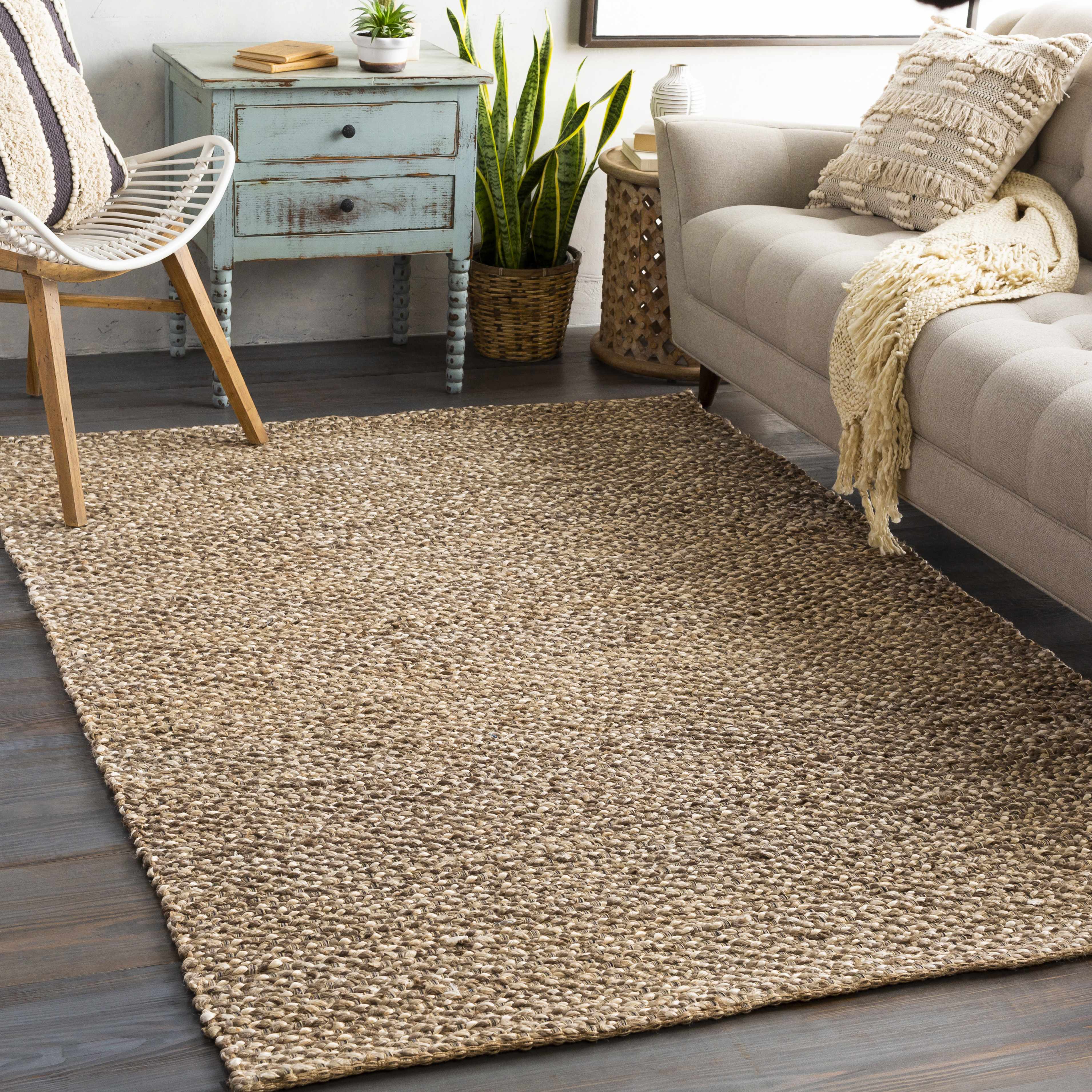 Exquisite Hauteloom Caspar Hand-Woven Natural Jute Rug