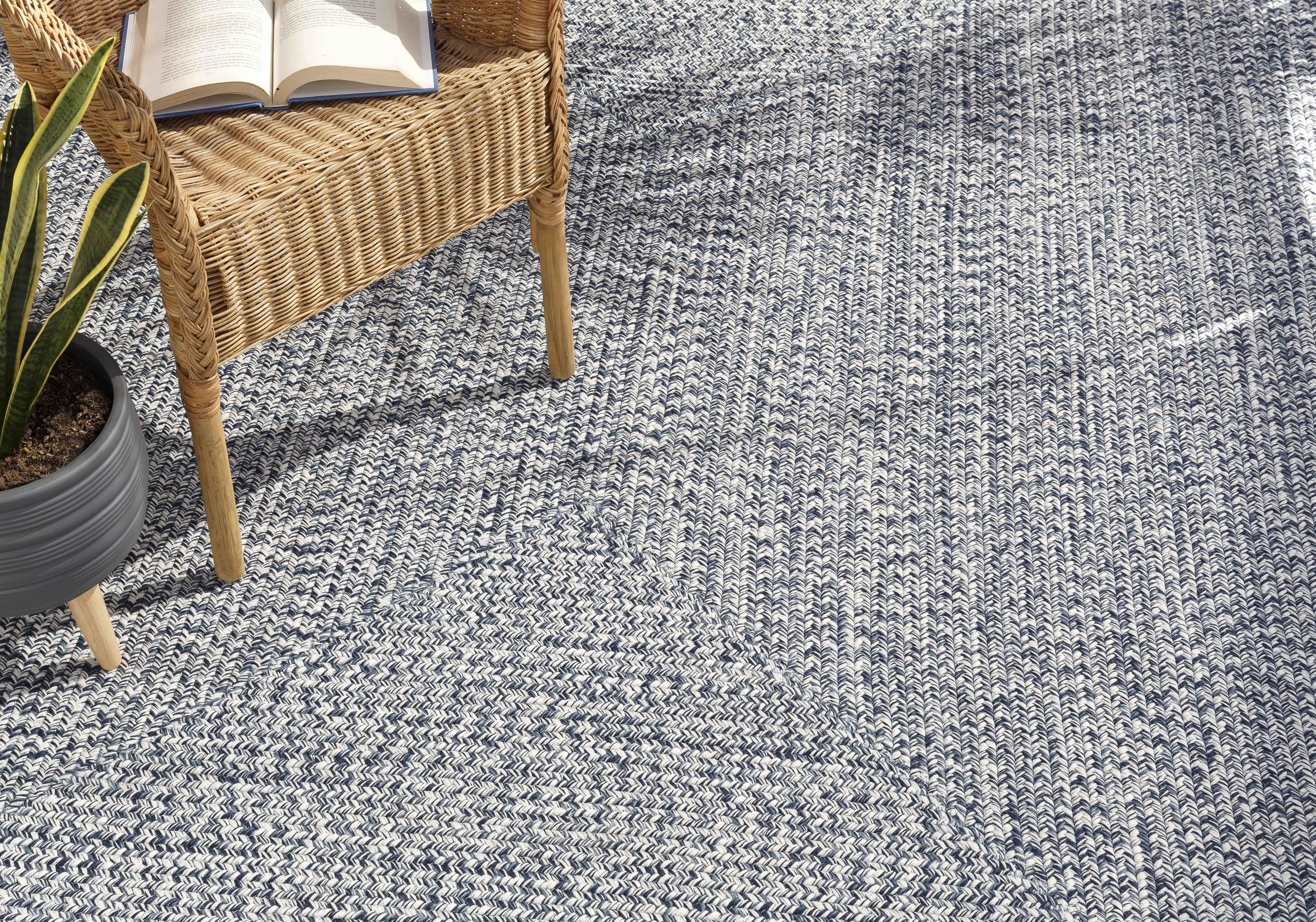 Exquisite Hauteloom Blue Braided Faux Jute Rug - A Must-Have for Your Space