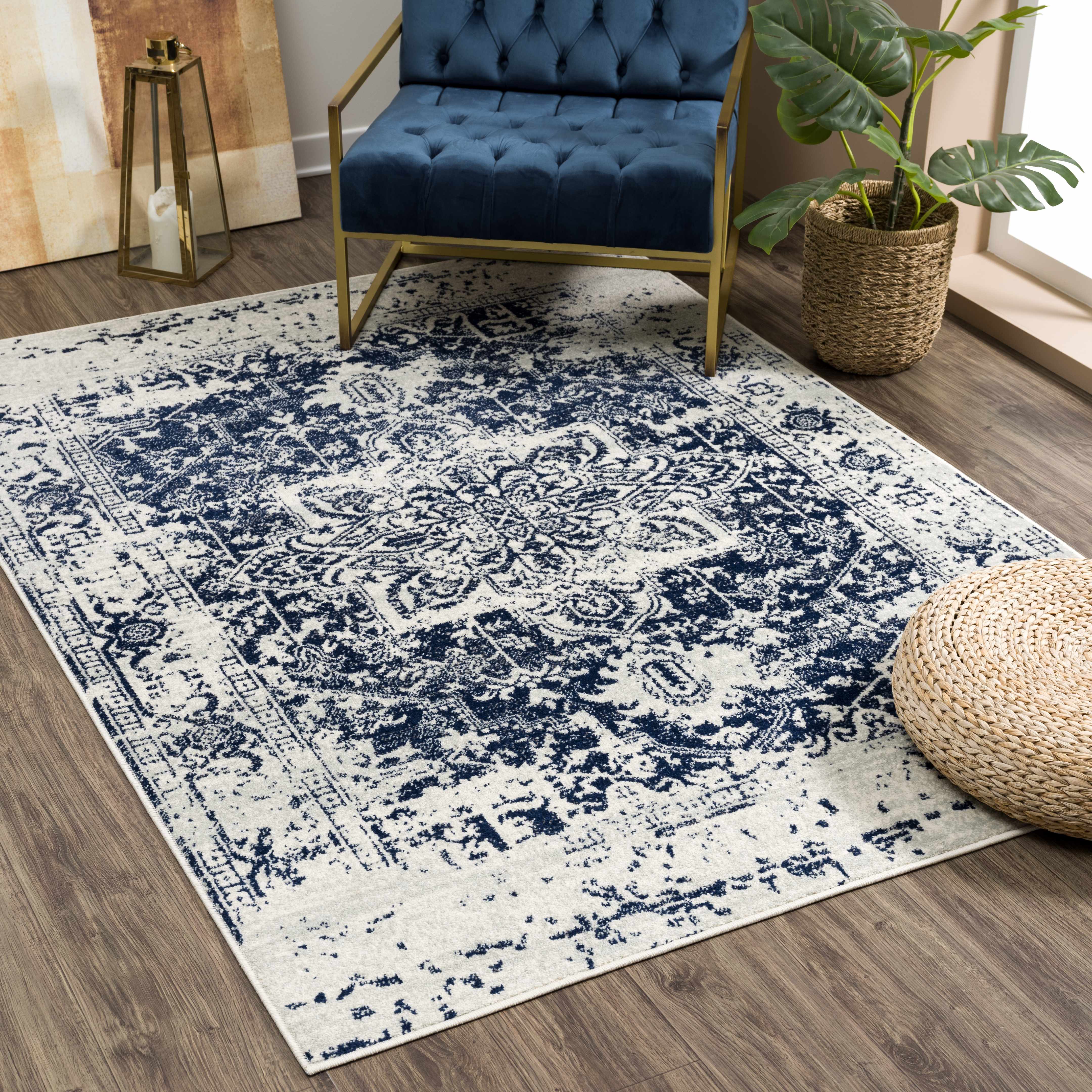 Exquisite Hauteloom Rachel Navy Area Rug