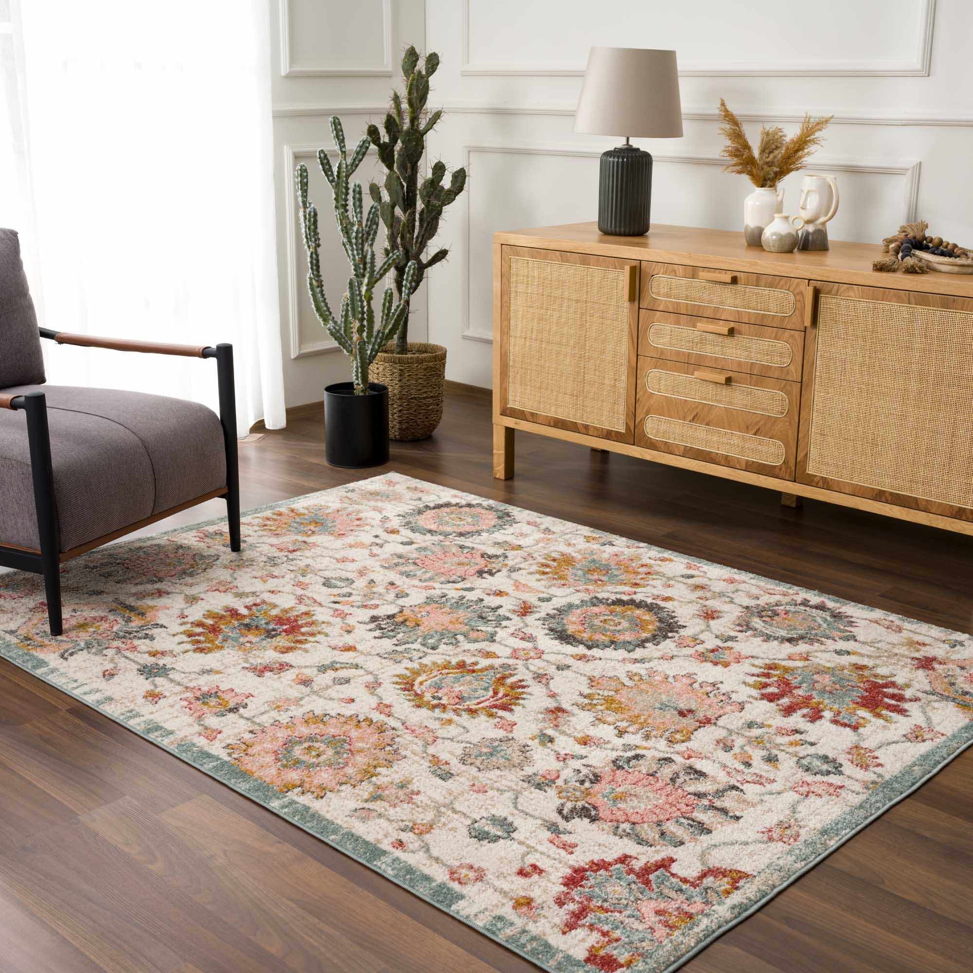 Exquisite Hauteloom Twilight Floral Performance Rug