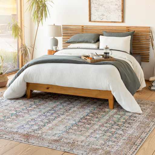 Hauteloom Rust Maligaya Distressed Washable Area Rug - Transform Your Space