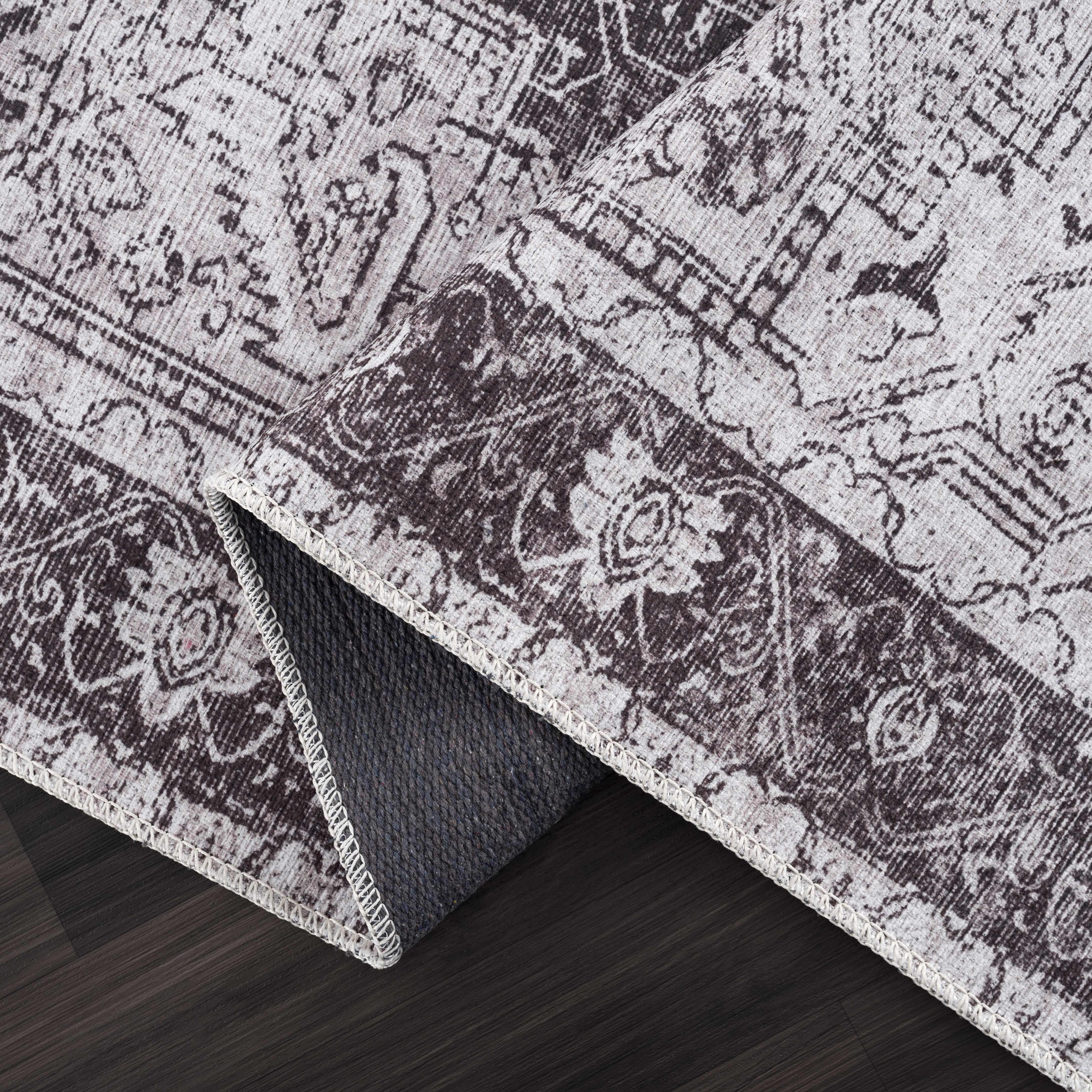 Hauteloom Rosman Gray: The Ultimate Washable Area Rug