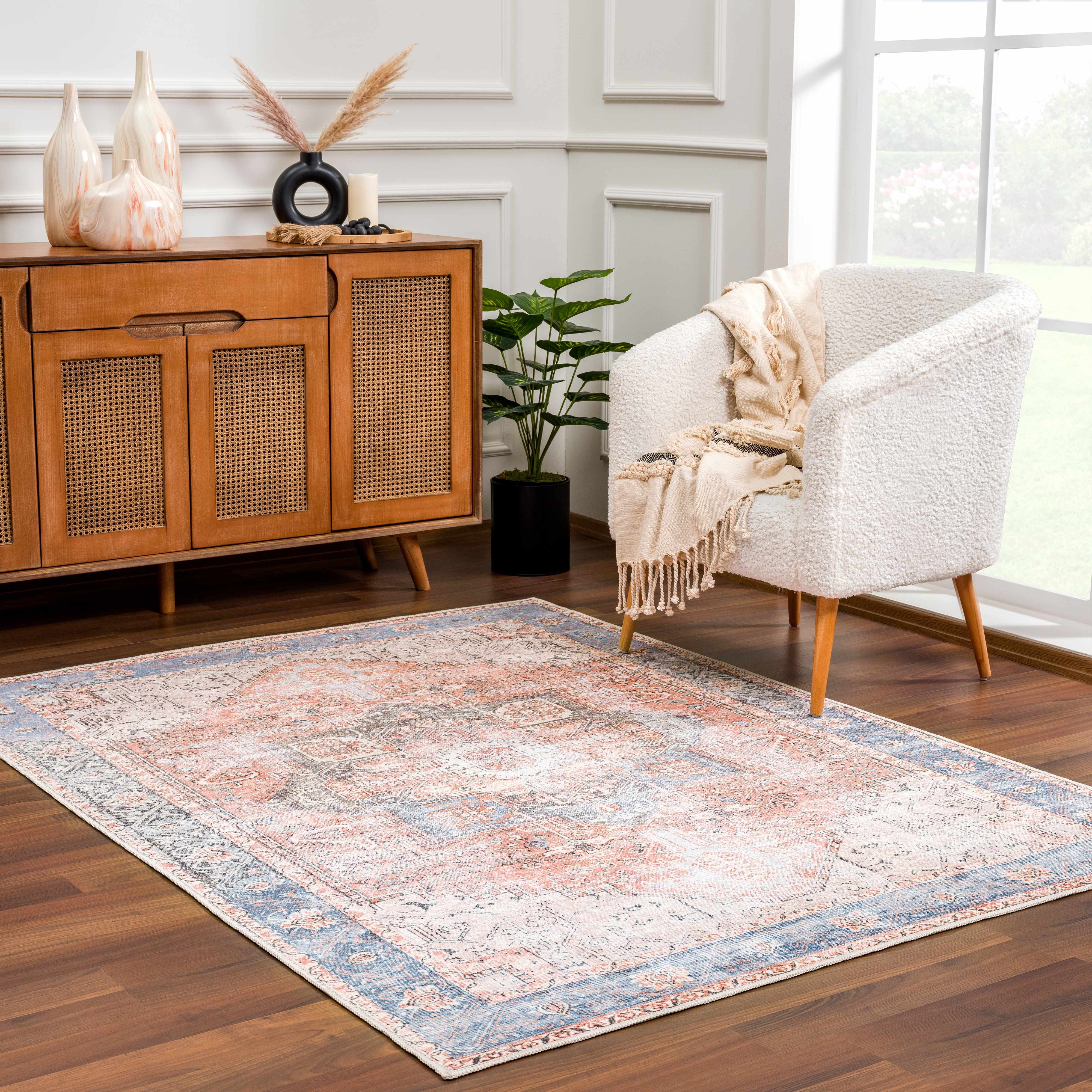 Hauteloom Rosman Distressed Washable Rug - Transform Your Space with Style