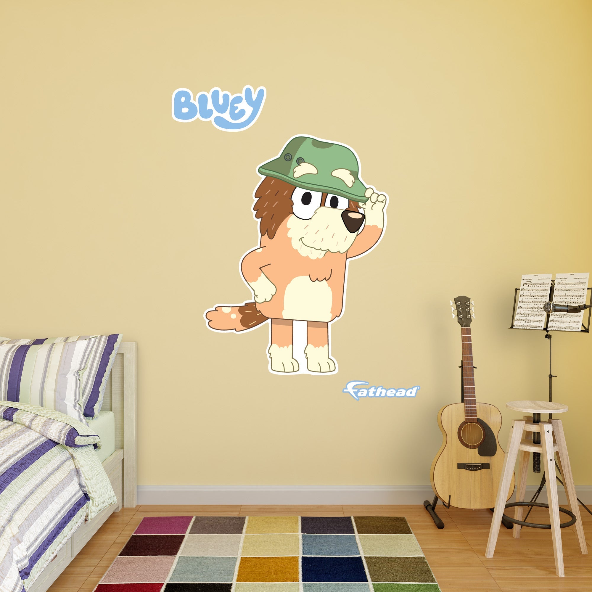Fathead Bluey: Grandad RealBig - The Ultimate BBC Licensed Removable Wall Decal