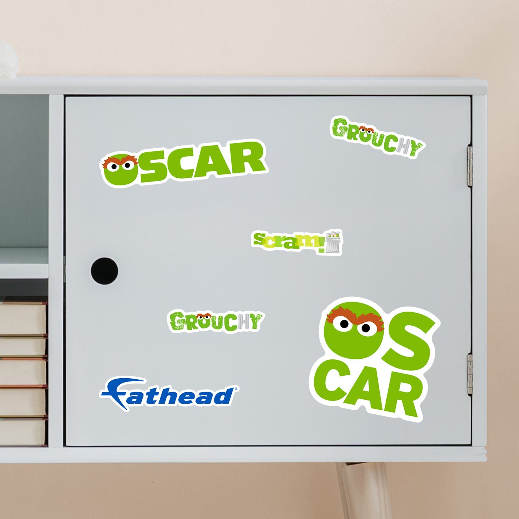 Get Your Hands on the Adorable Fathead Oscar The Grouch Typography Minis! - Officially Licensed Sesame Street Removable Adhesive Decal