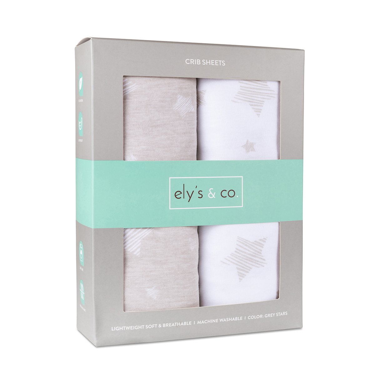 Ely's & Co. Ultra-Soft Jersey Cotton Crib Sheet Set