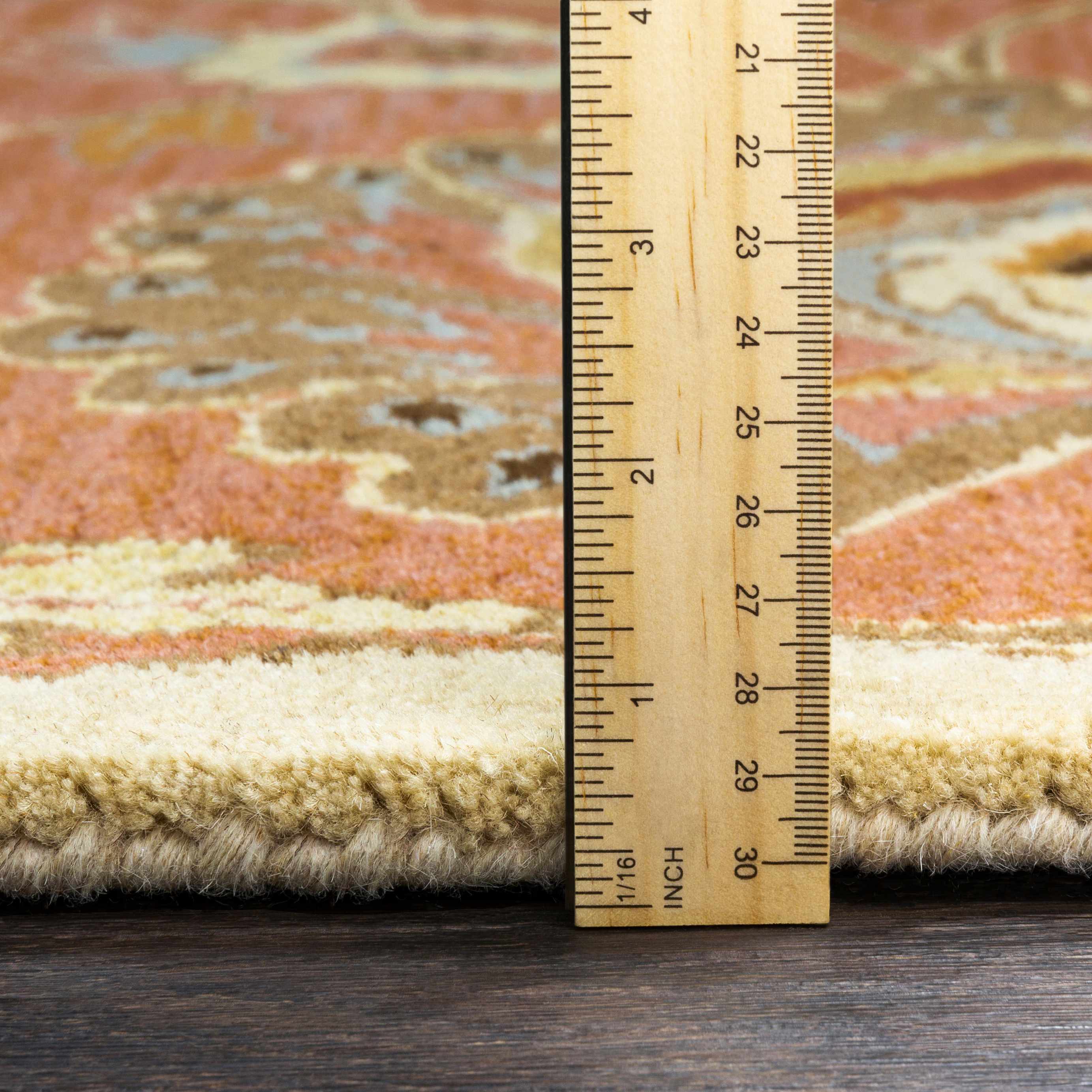 Gorgeous Hauteloom Conesus Wool Area Rug in Burnt Orange