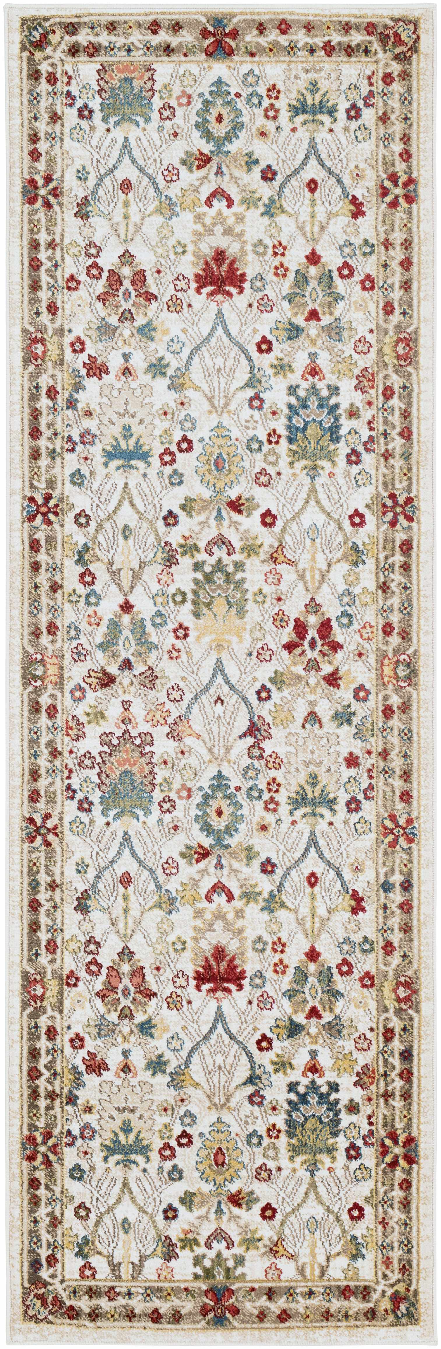 Exquisite Hauteloom Neola White/Brown Damask Area Rug