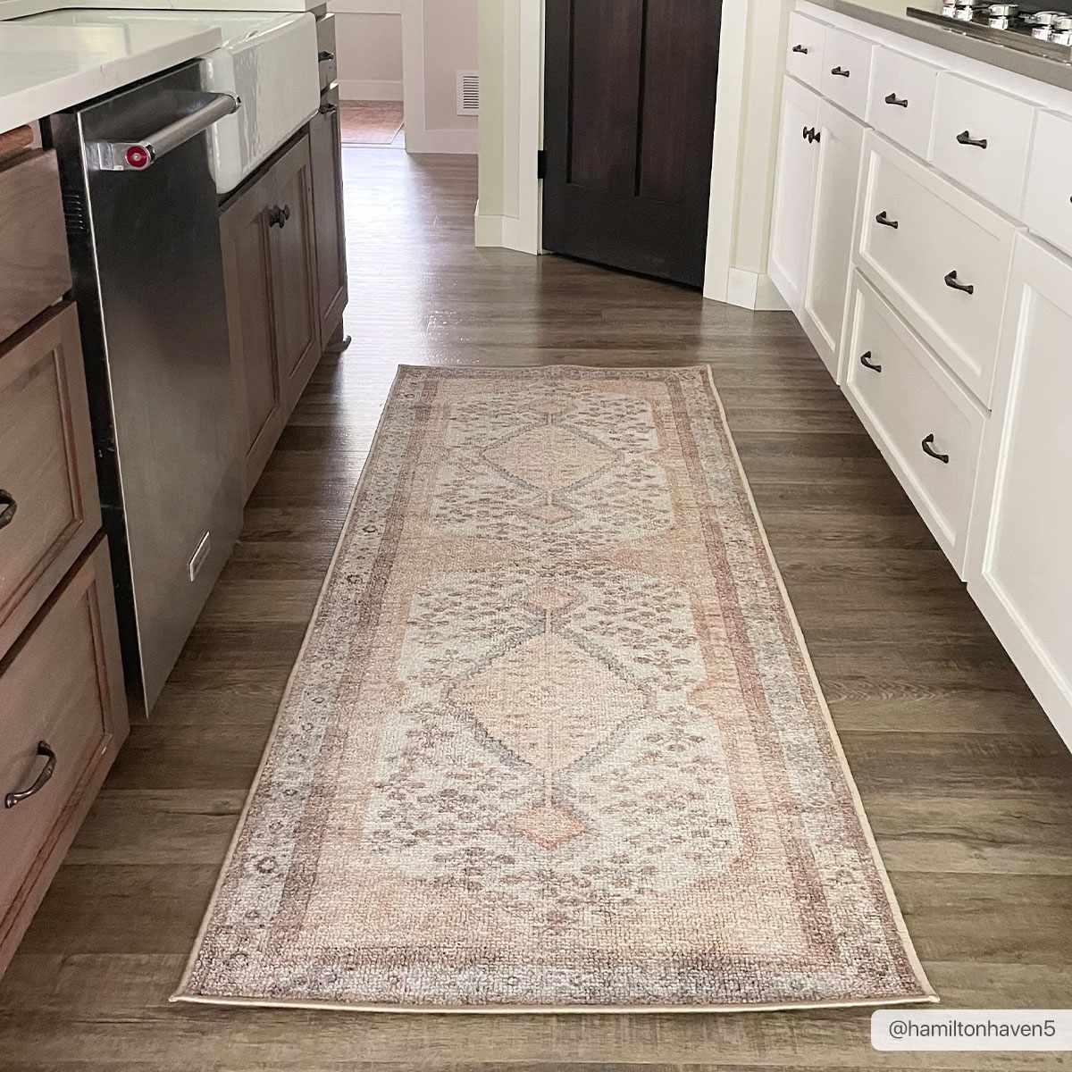 Hauteloom Analu Peach Luxury Washable Area Rug