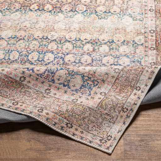 Hauteloom Rust Maligaya Distressed Washable Area Rug - Transform Your Space