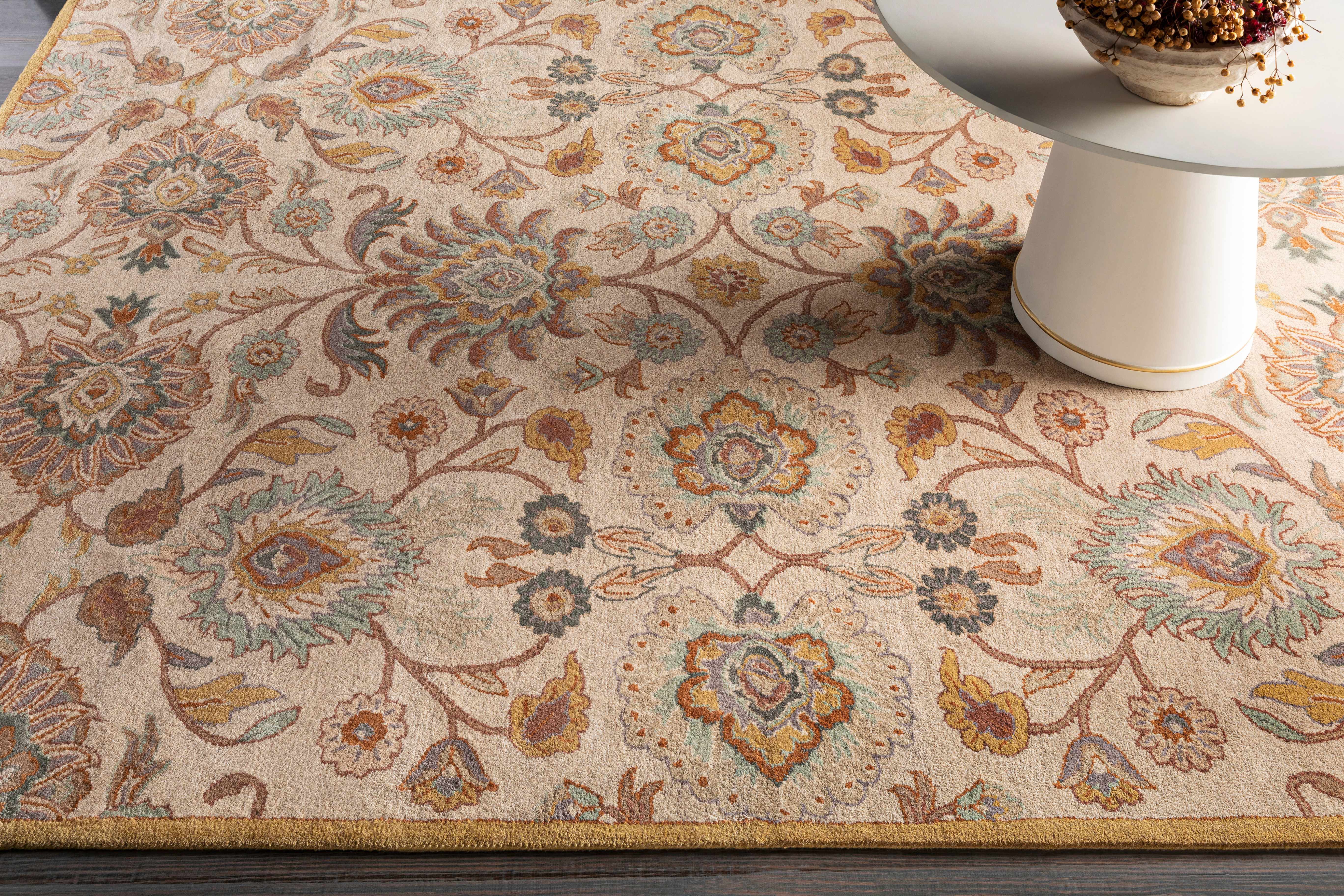 Hauteloom Conesus Hand Tufted Tan Wool Rug - A Luxurious Addition to Your Space