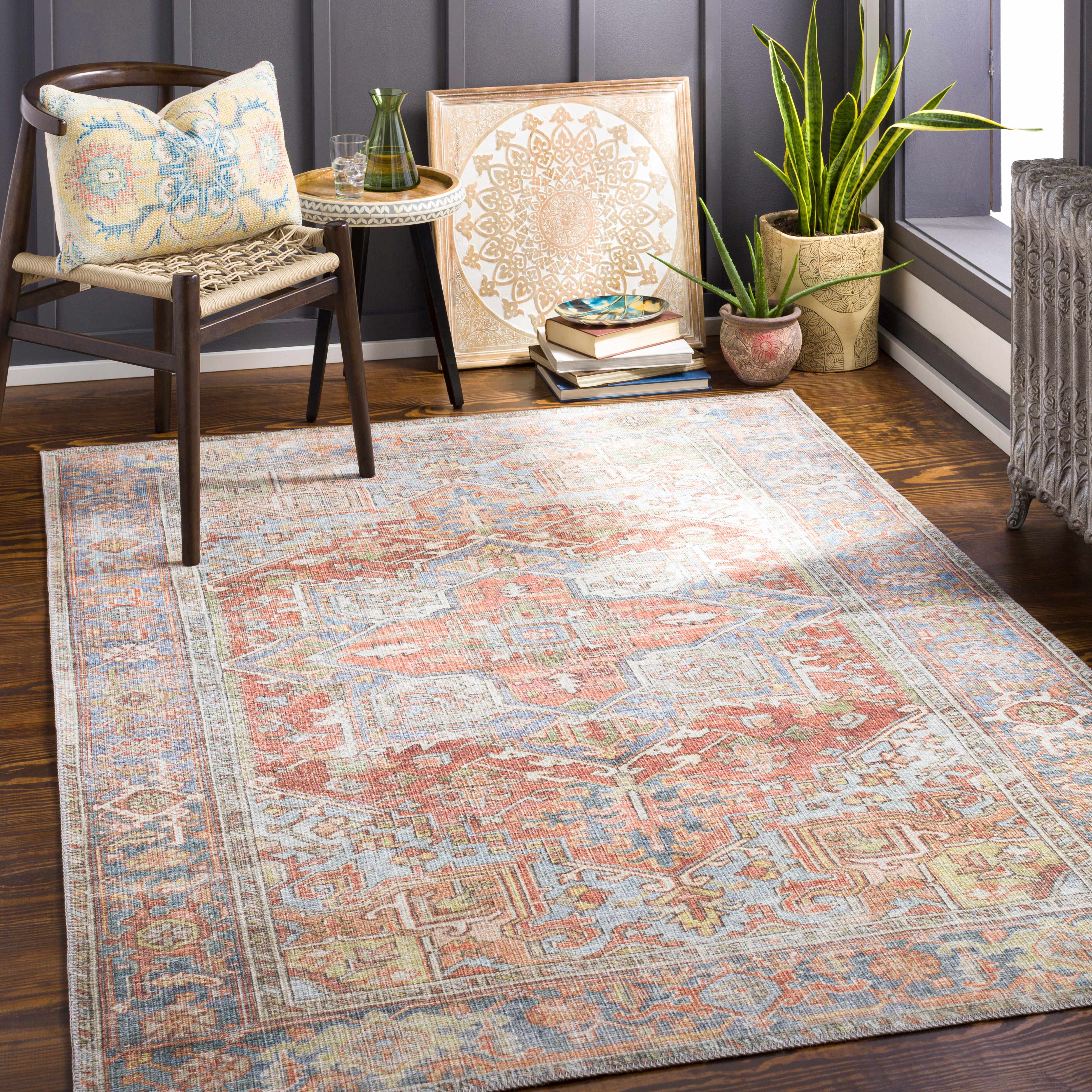 Hauteloom Maayon Washable Rug - Rustic Elegance for Your Space
