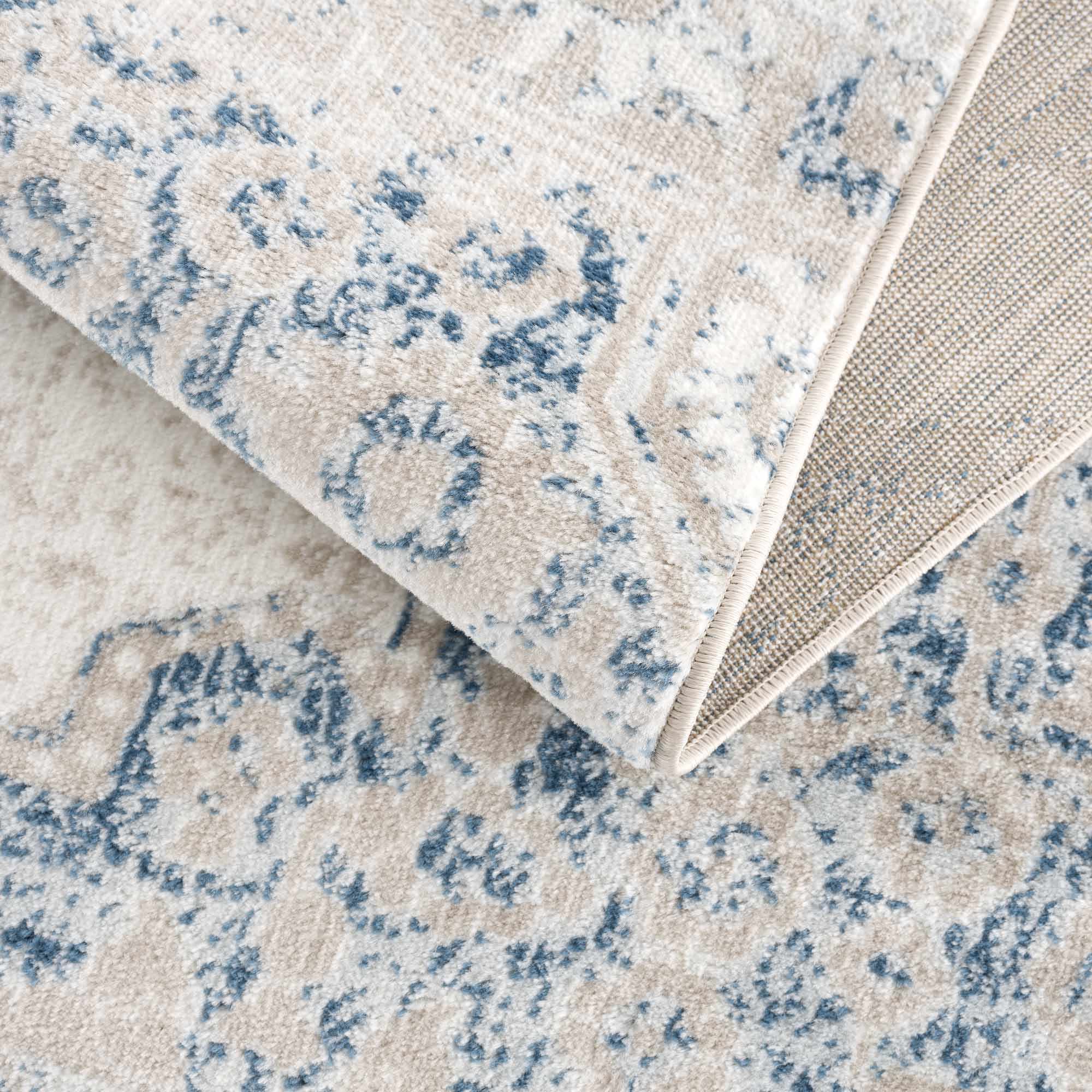 Exquisite Hauteloom Amir Blue Medallion Area Rug