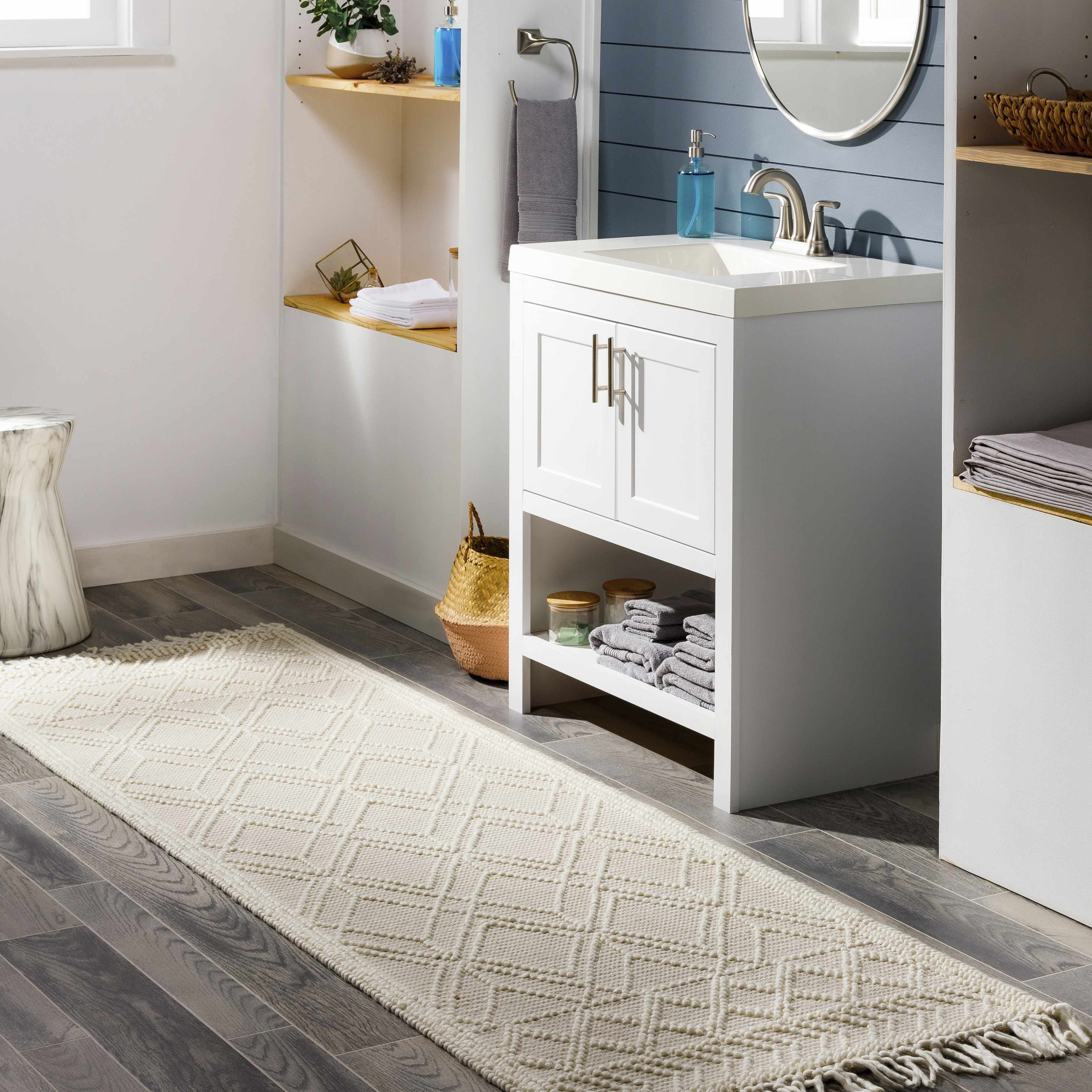 Indulge in Luxury with Hauteloom Ramsbury Beige Trellis Wool Rug