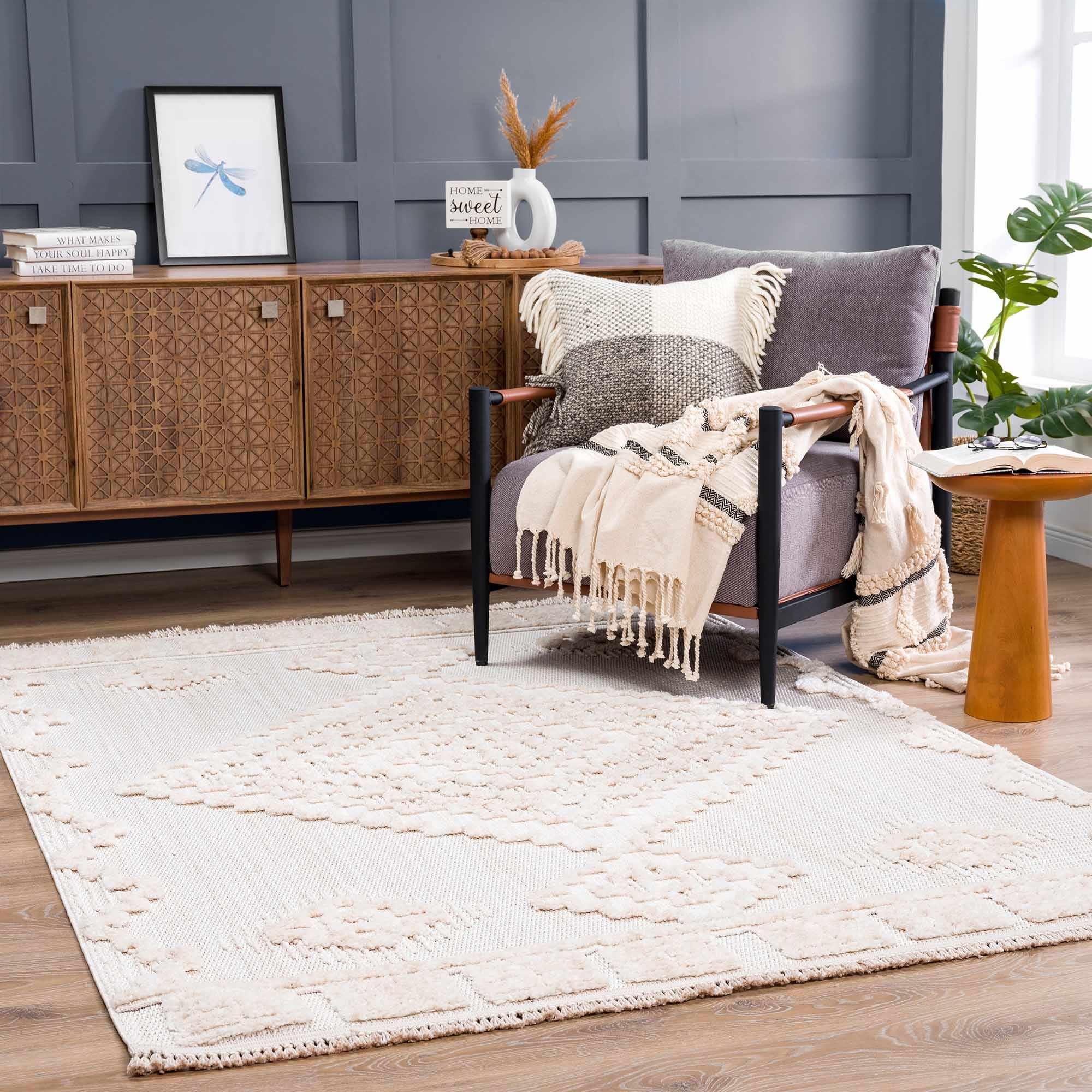 Luxurious Hauteloom Rosales Cream Area Rug for Every Space