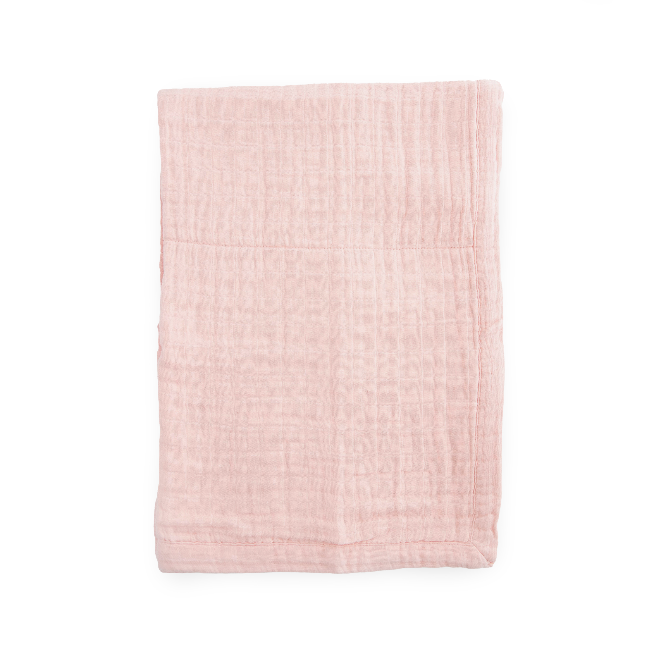 Enchanting Little Unicorn Cotton Muslin Baby Quilt - Light Pink