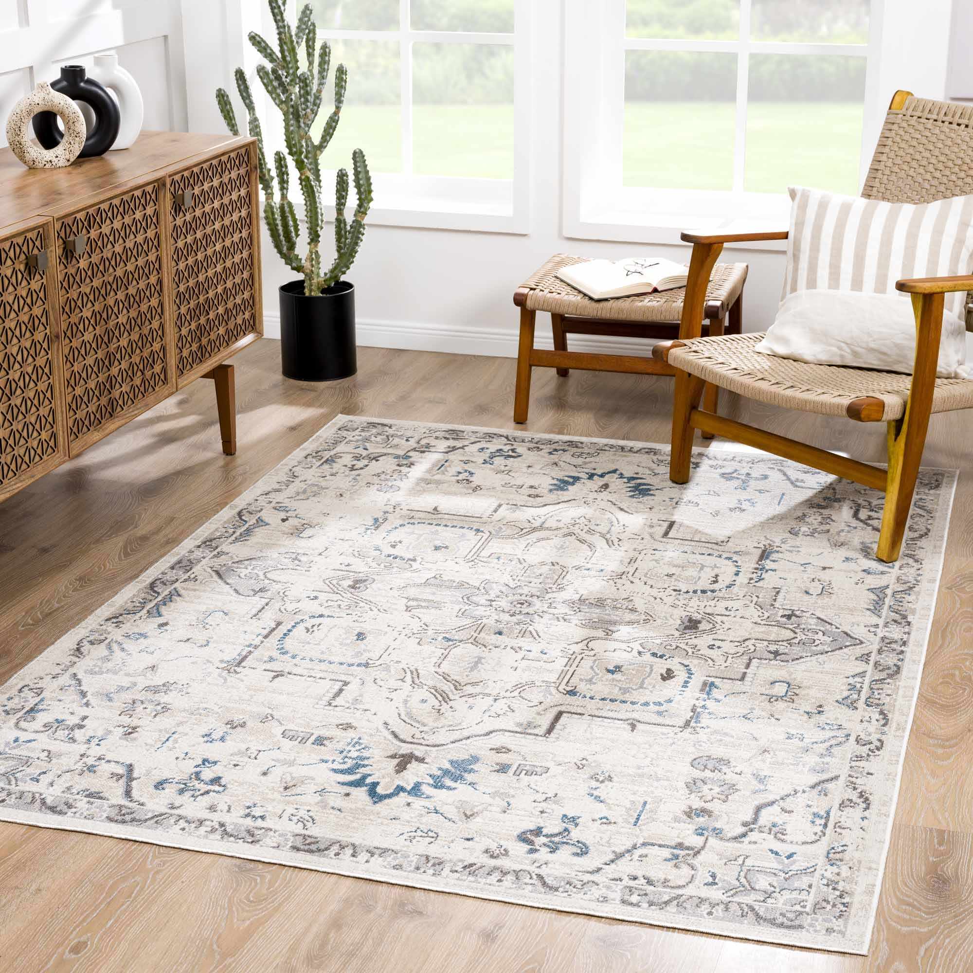 Refresh Your Space with Hauteloom Cabacungan Cream Washable Area Rug - Clearance
