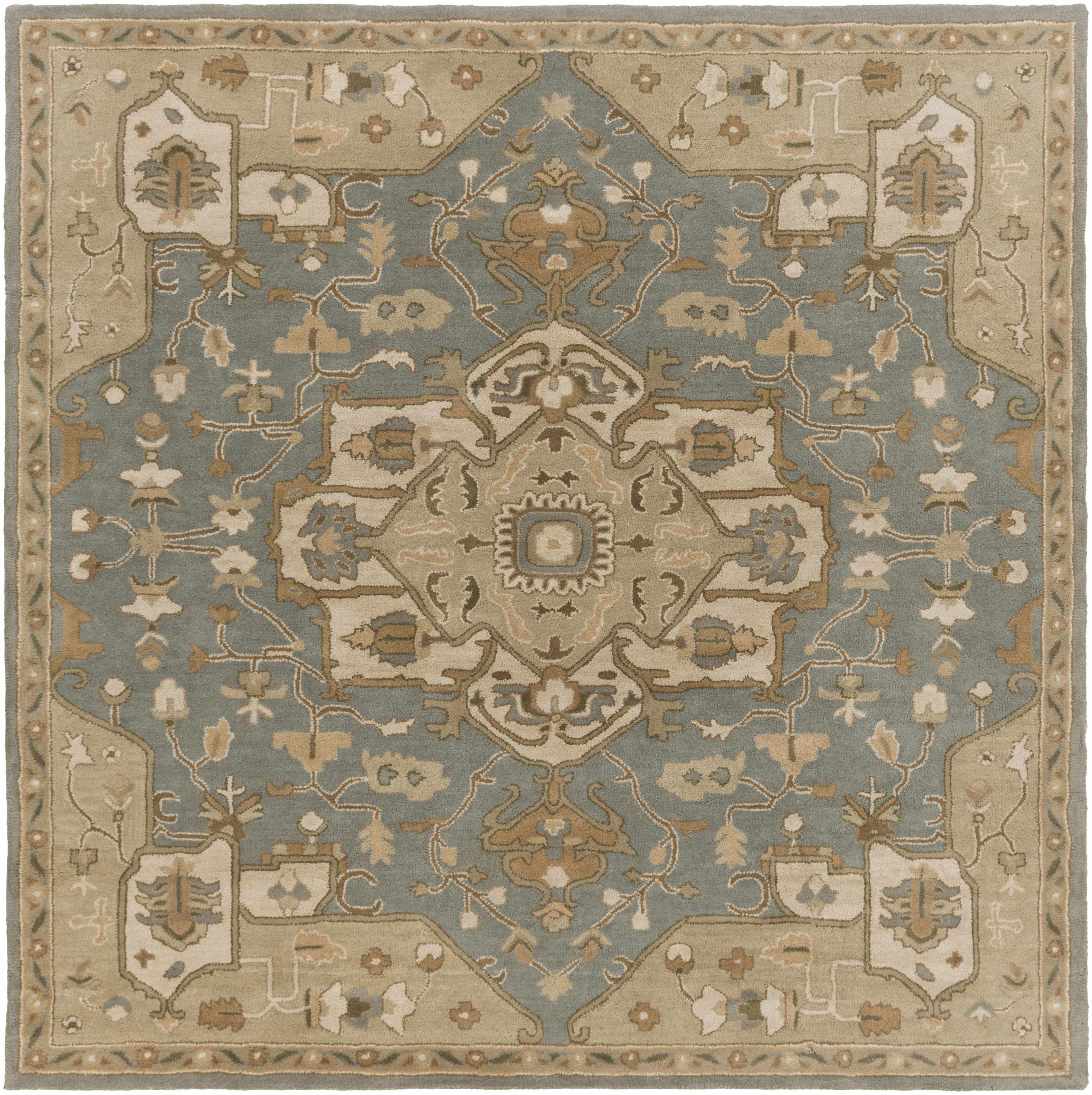 Luxurious Hauteloom Broomfield Gray Wool Area Rug