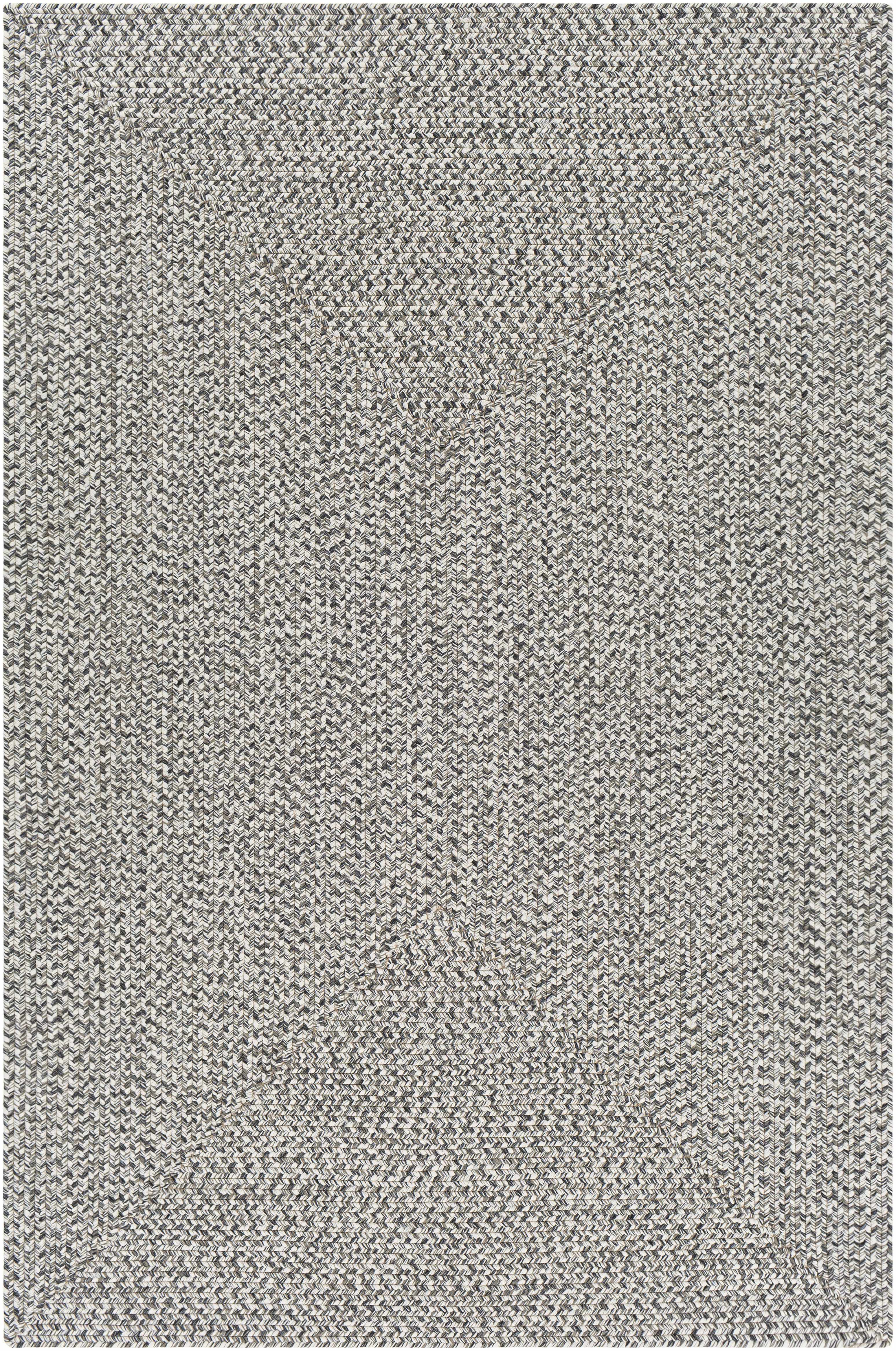 Hauteloom Cream Charcoal Braided Faux Jute Rug - A Stylish and Durable Addition to Your Space