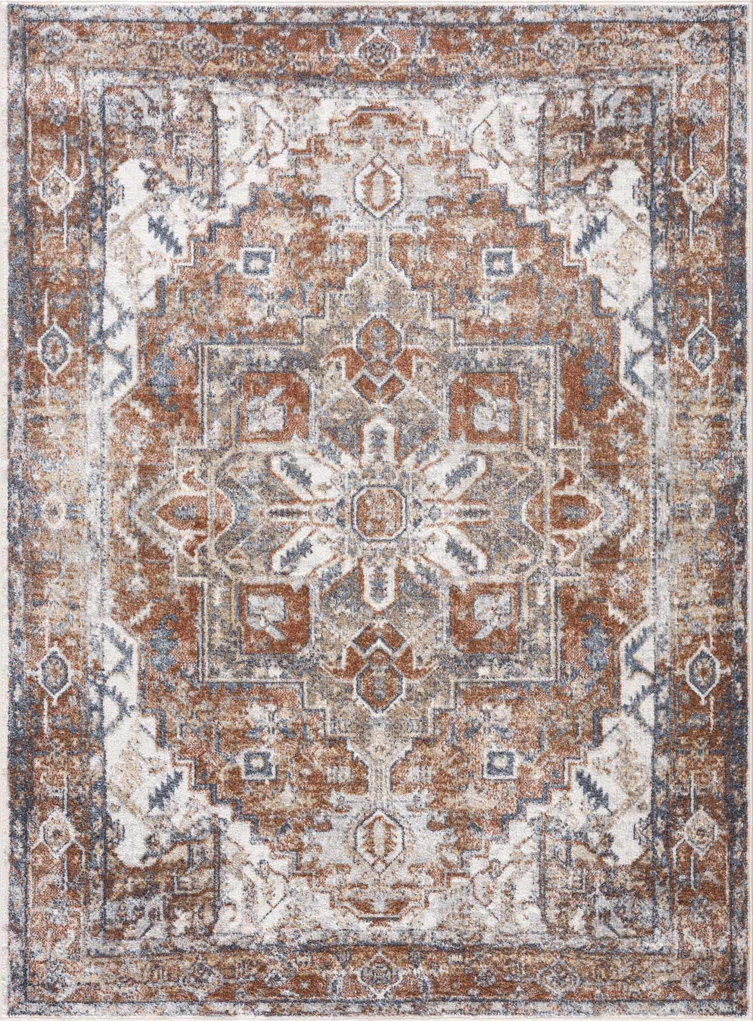 Hauteloom Rust Hera Washable Area Rug - Grab This Clearance Deal Now!