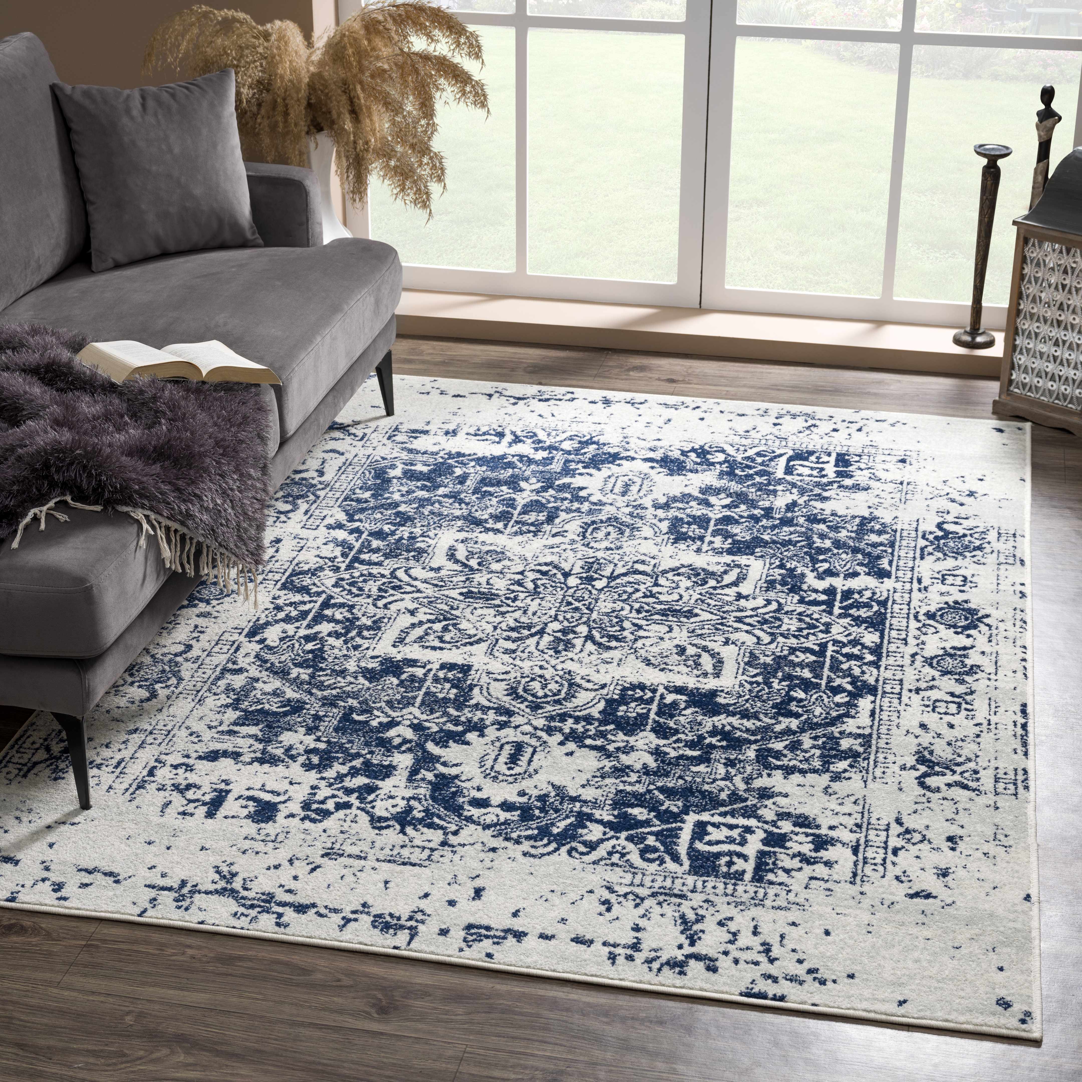 Exquisite Hauteloom Rachel Navy Area Rug