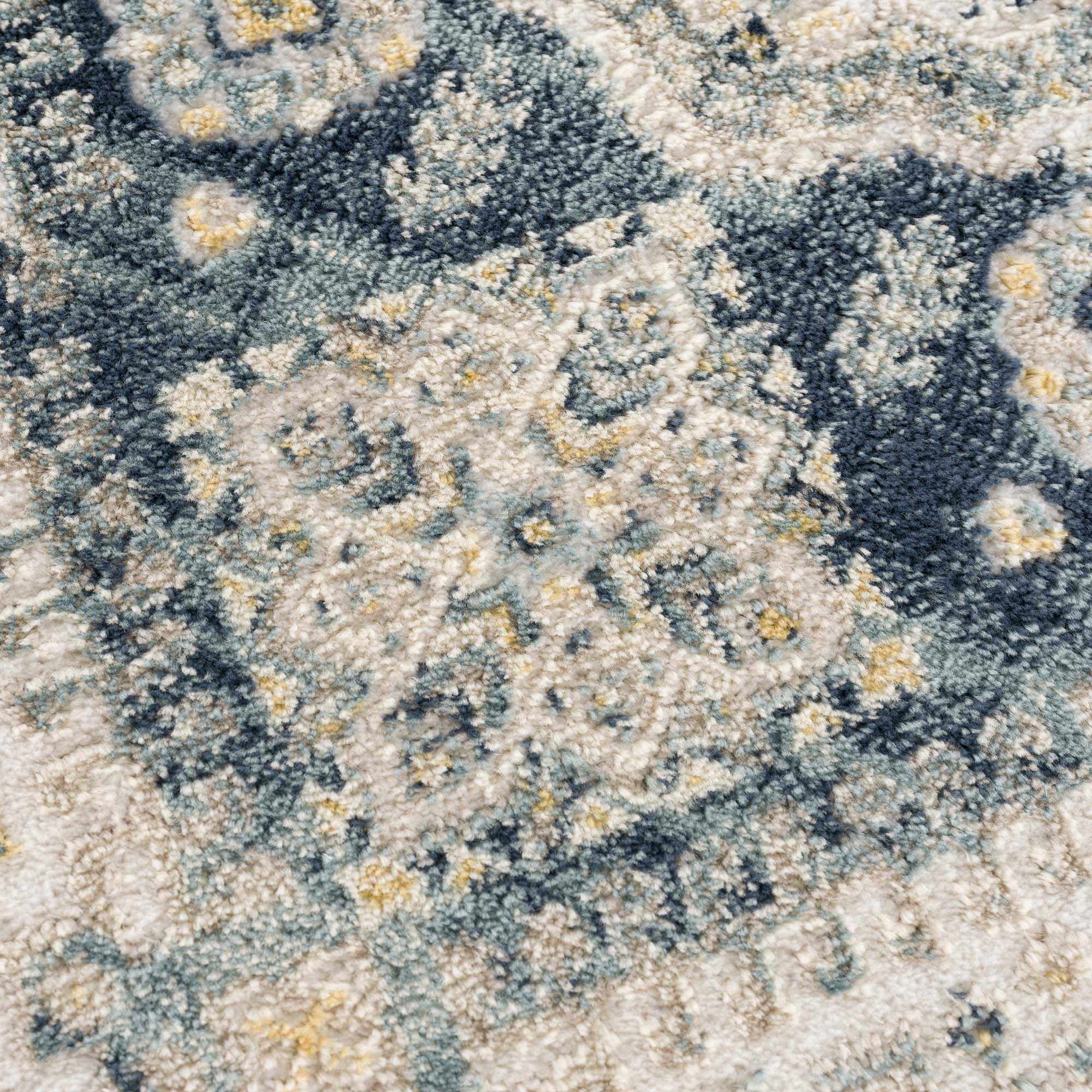 Exquisite Brend Blue Medallion Area Rug by Hauteloom