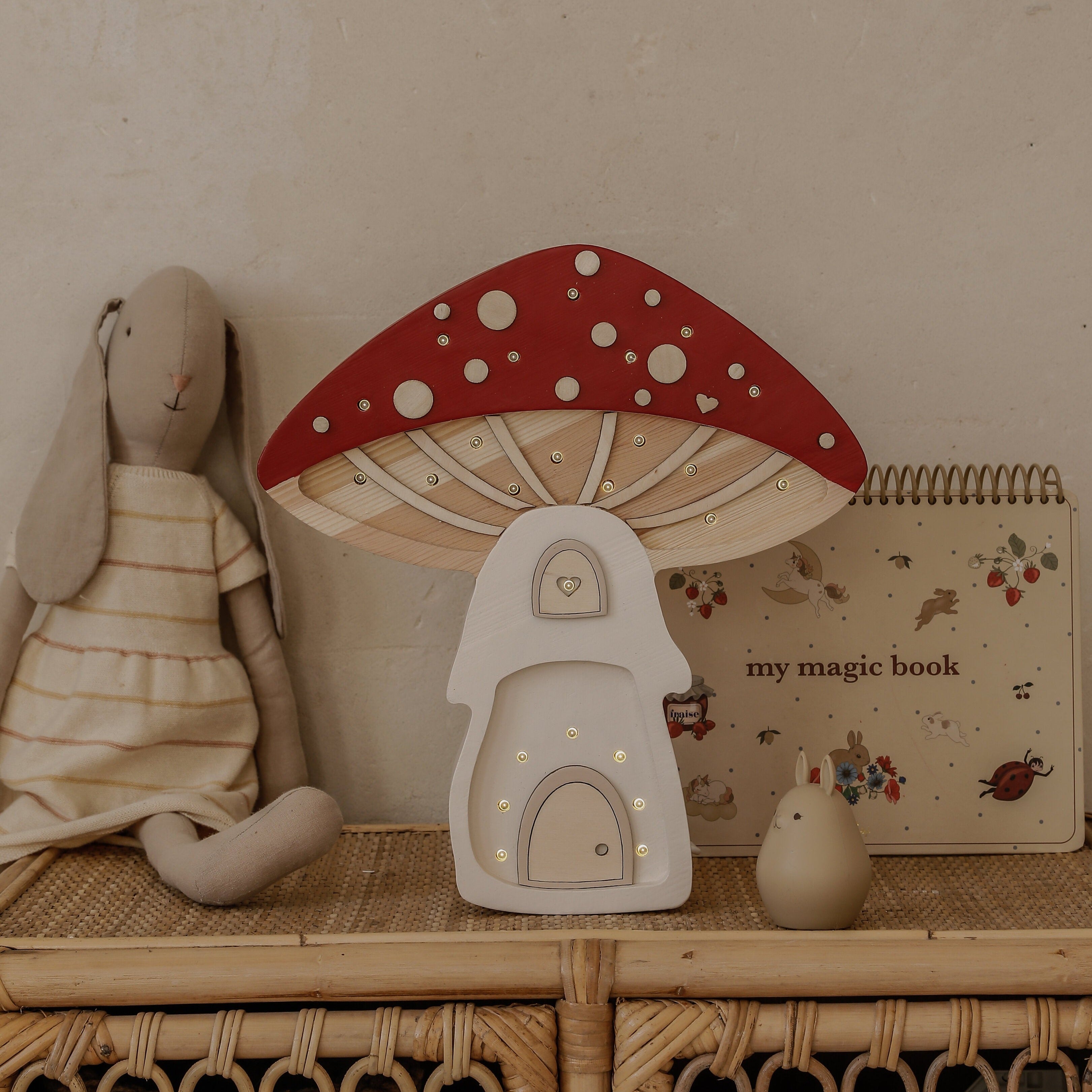 Enchanting Little Lights Mushroom House Night Lamp