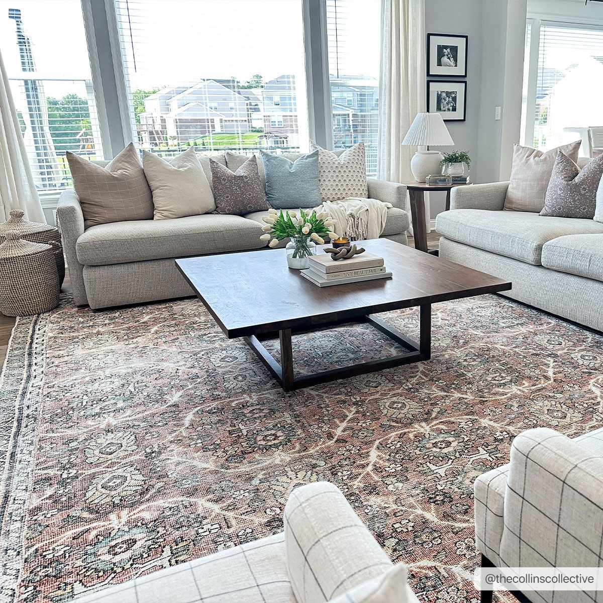 Hauteloom Urpi Rose & Brown Washable Area Rug - Add a Pop of Color to Your Space!
