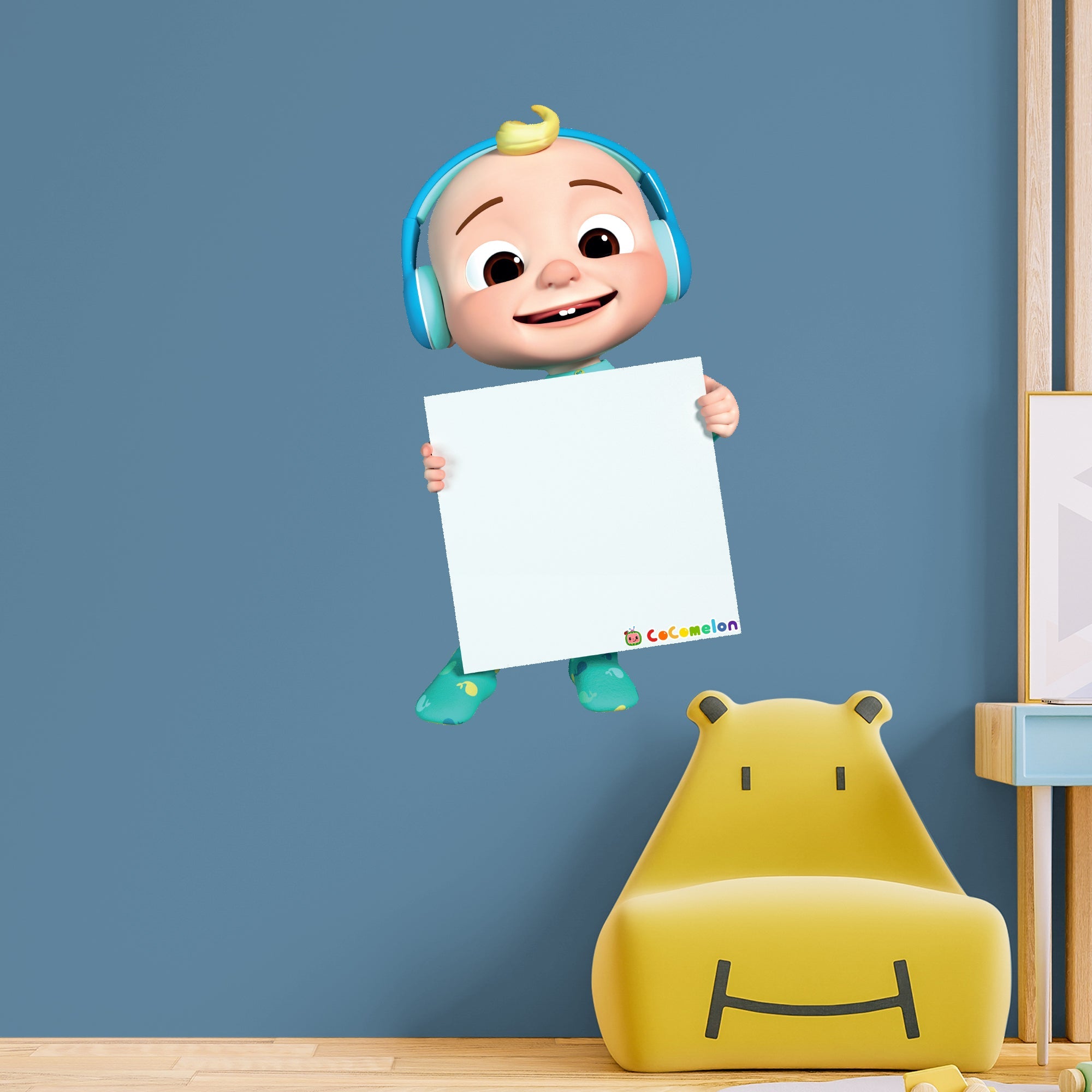 CoComelon Removable Adhesive Decal - Fathead JJ Holding Paper Dry Erase