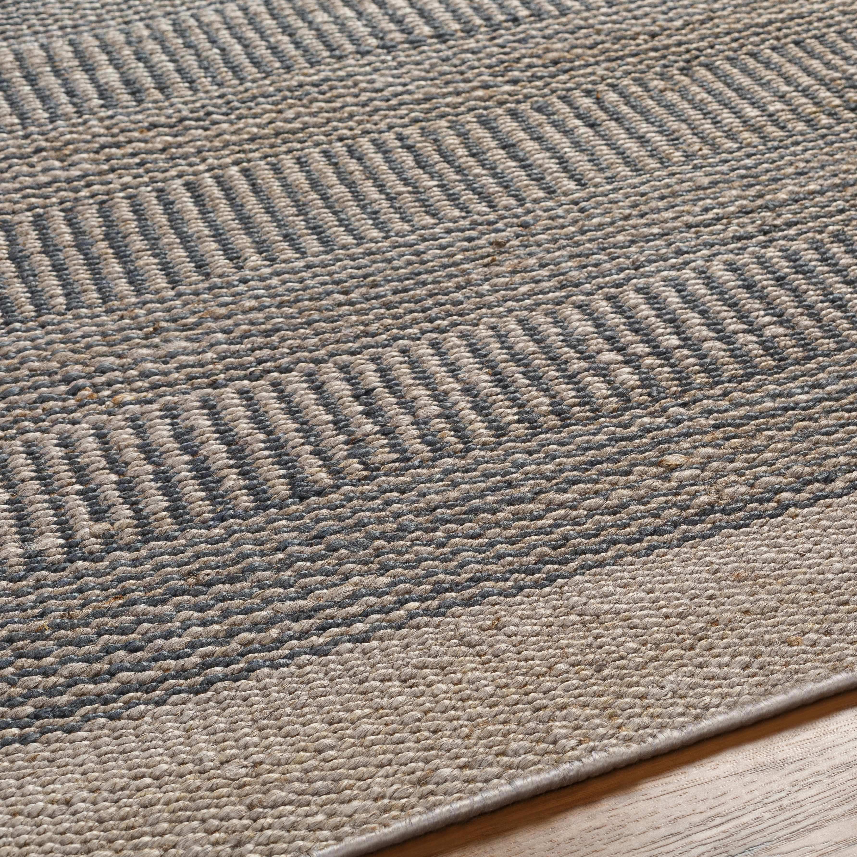Exquisite Navy Elle Jute Rug by Hauteloom