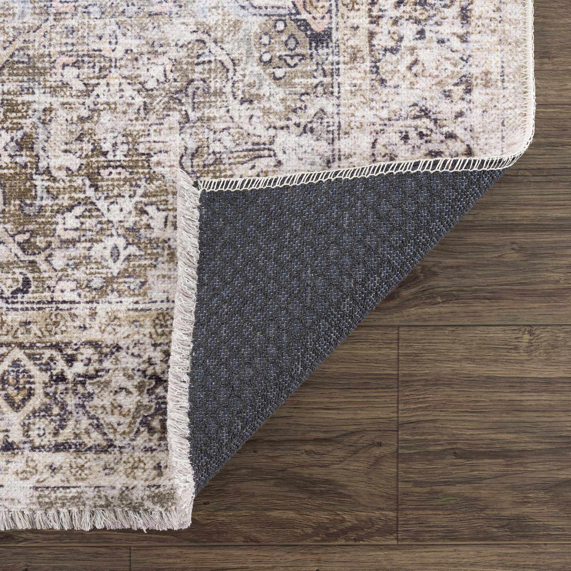 Hauteloom Olive Holi-2304 Washable Vintage Area Rug - Transform Your Space!