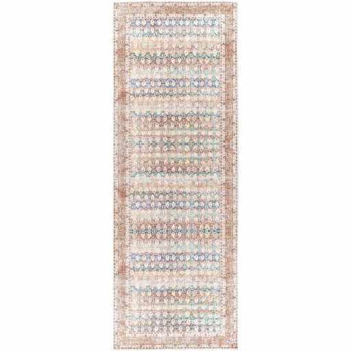 Hauteloom Rust Maligaya Distressed Washable Area Rug - Transform Your Space