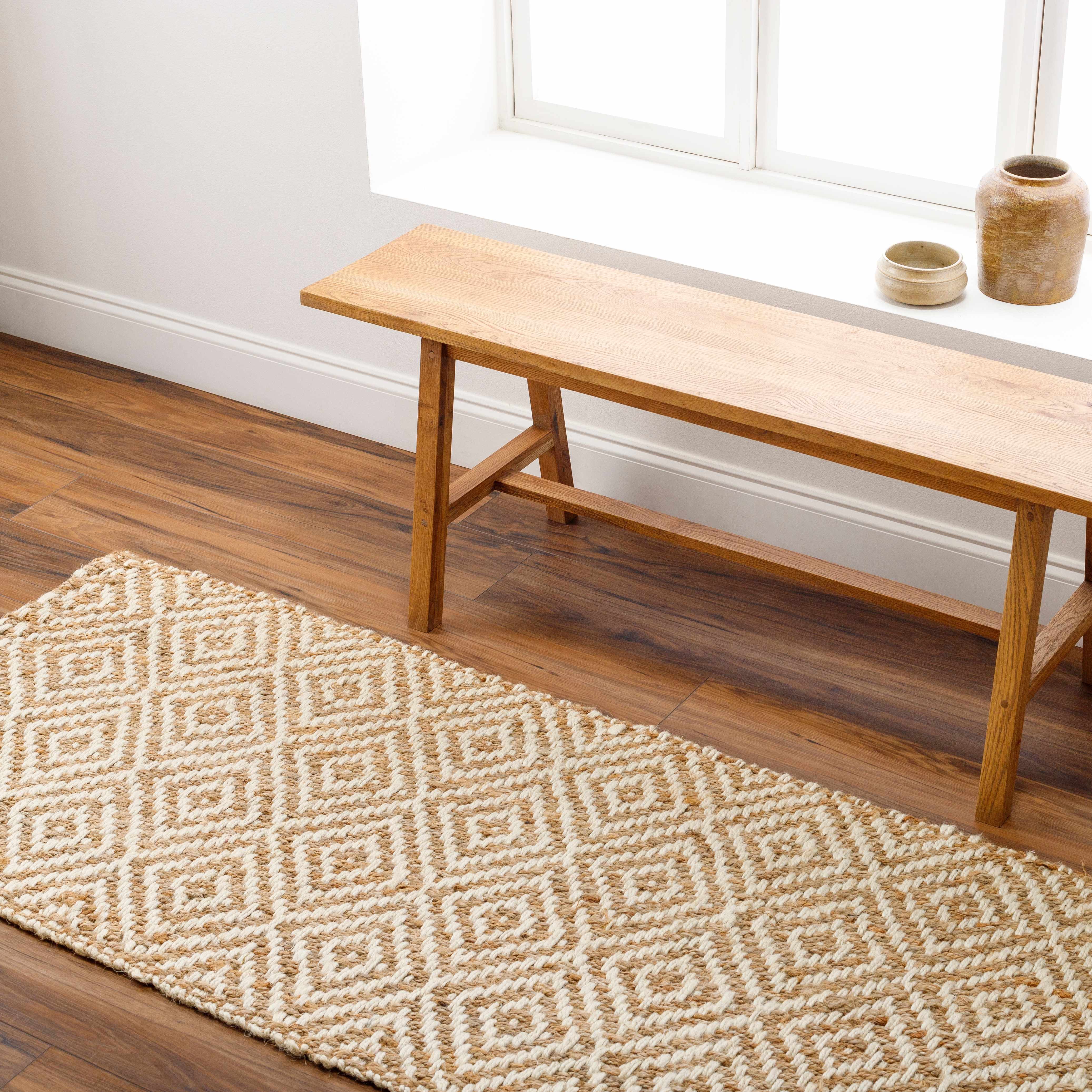 Exquisite Hauteloom Eriko Hand-Woven Jute Area Rug