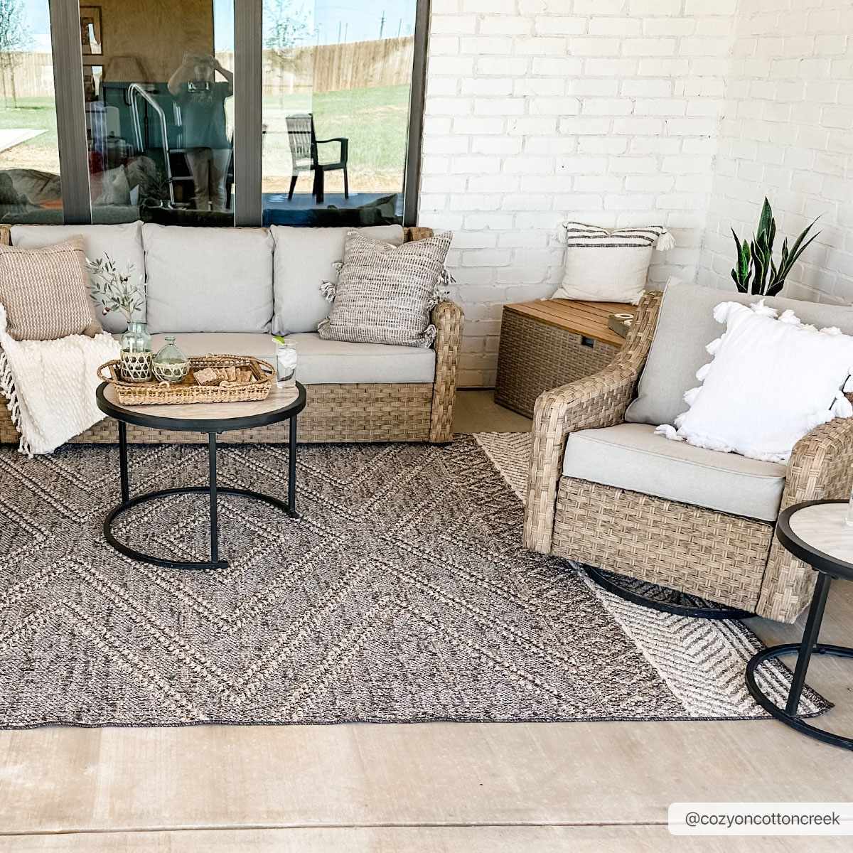 Stylish Hauteloom Areli Area Rug in Beige and Charcoal