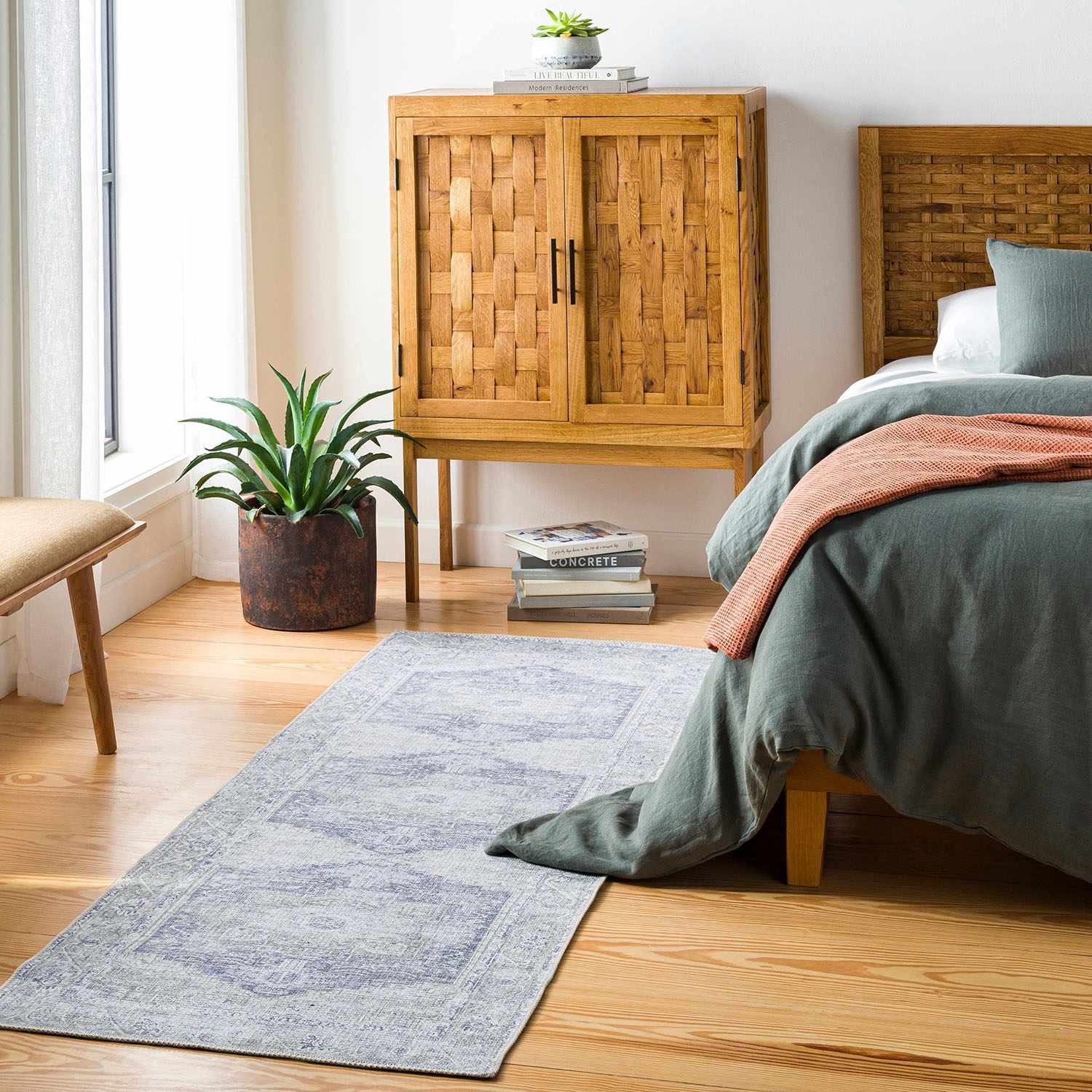Hauteloom Rosman Olive Washable Runner Rug - Your Stylish Floor Solution