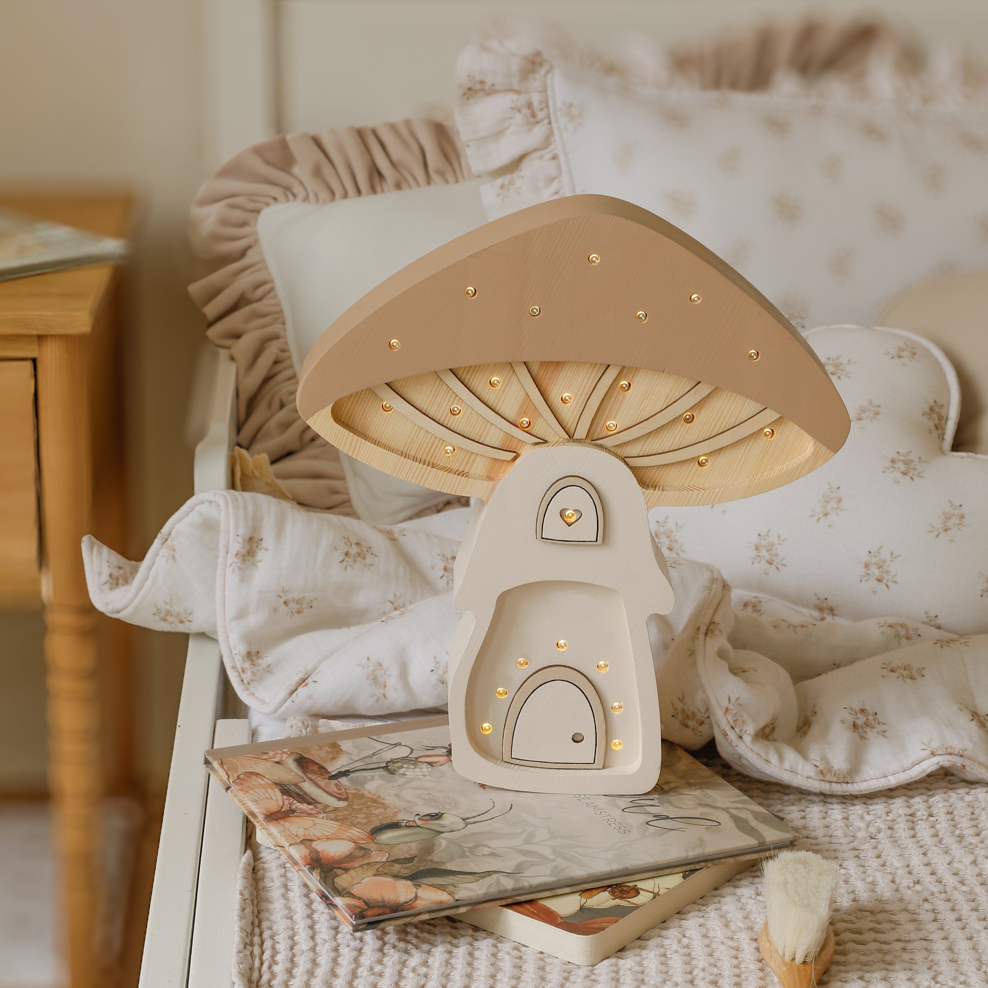 Enchanting Little Lights Mushroom House Night Lamp