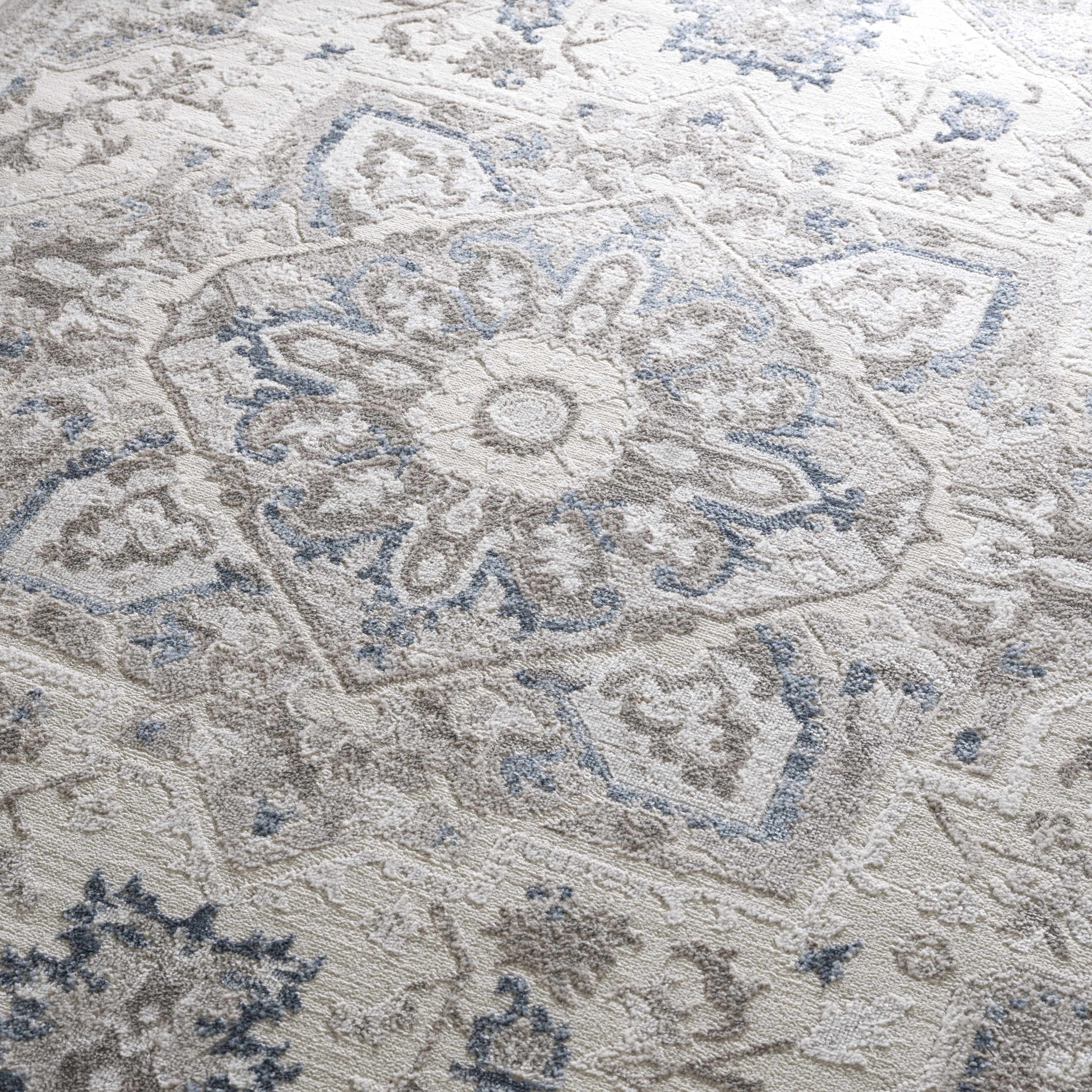 Exclusive Hauteloom Bakir Blue Hues Gray Medallion Area Rug - A Must-Have Limited Edition