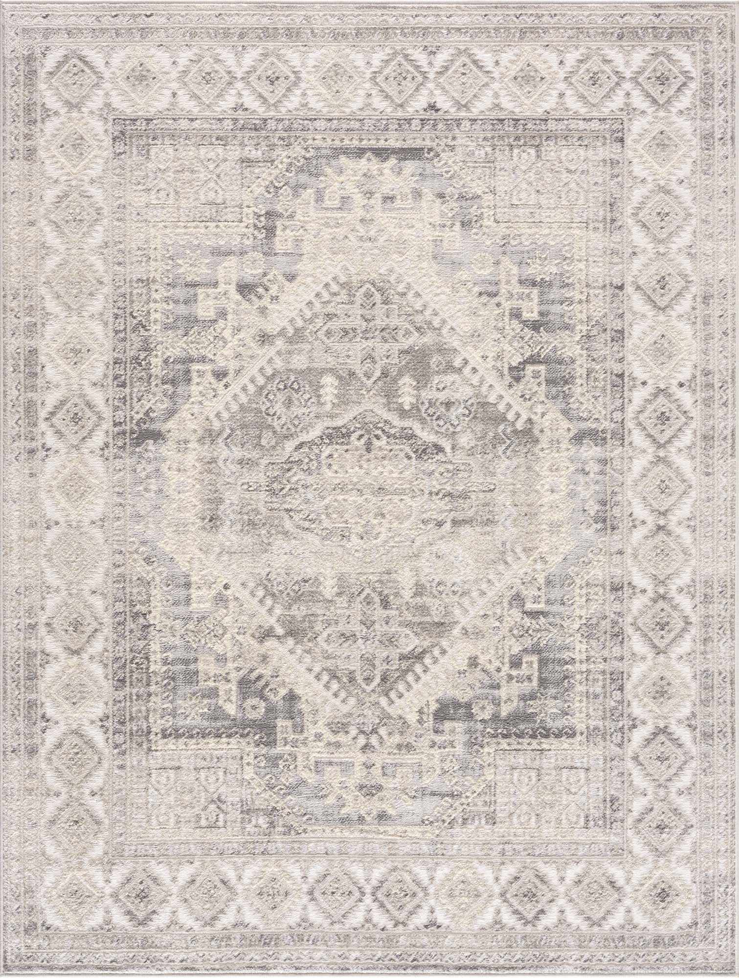 Exquisite Hauteloom Brend Taupe Medallion Area Rug