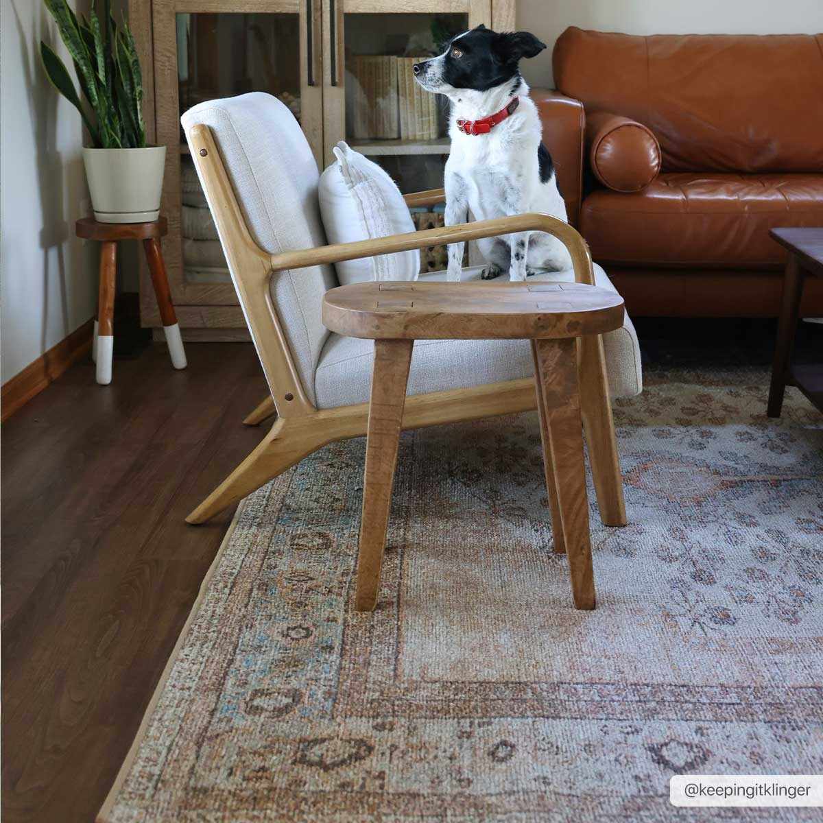 Hauteloom Analu Peach Luxury Washable Area Rug