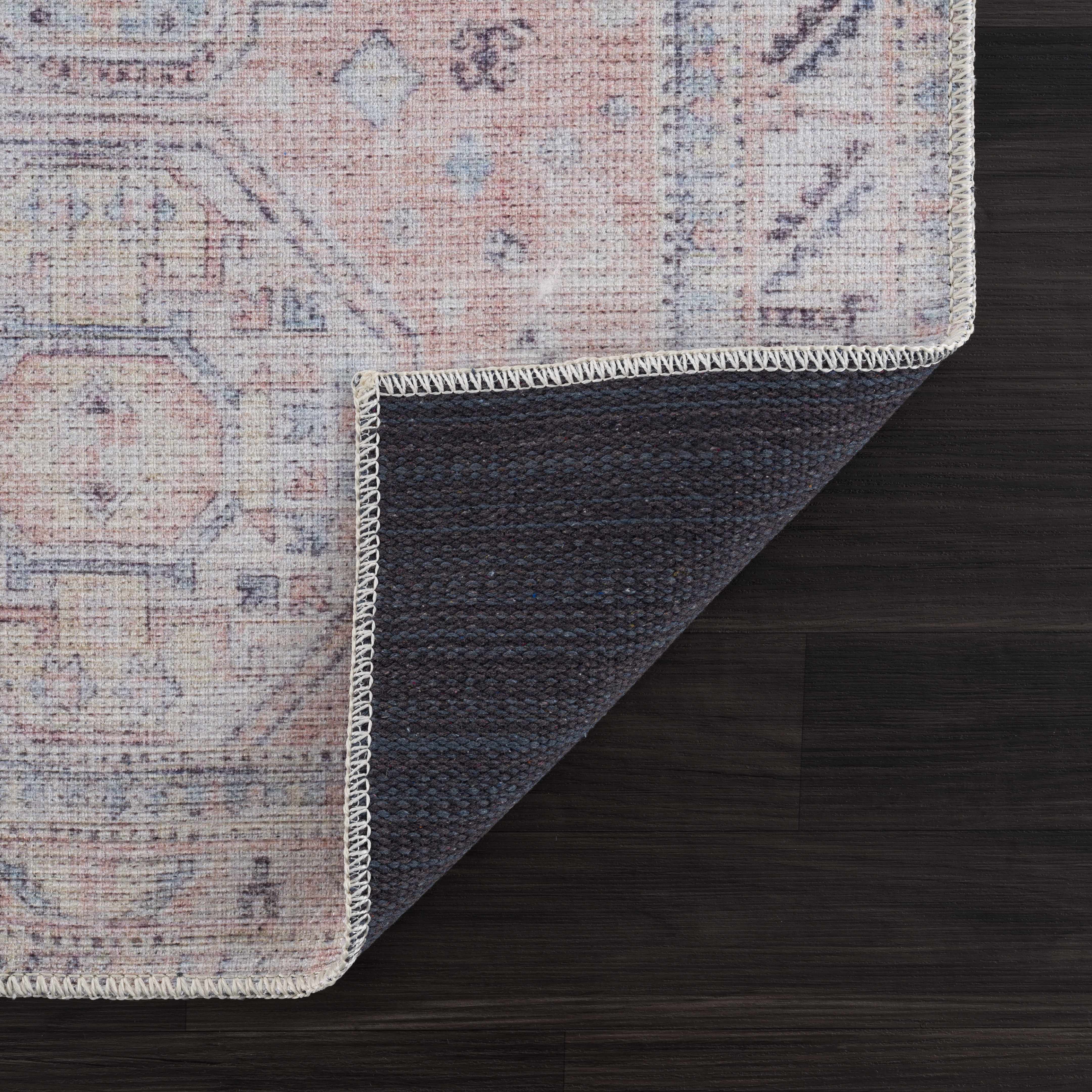 Indulgent Hauteloom Morcott Peach Washable Area Rug