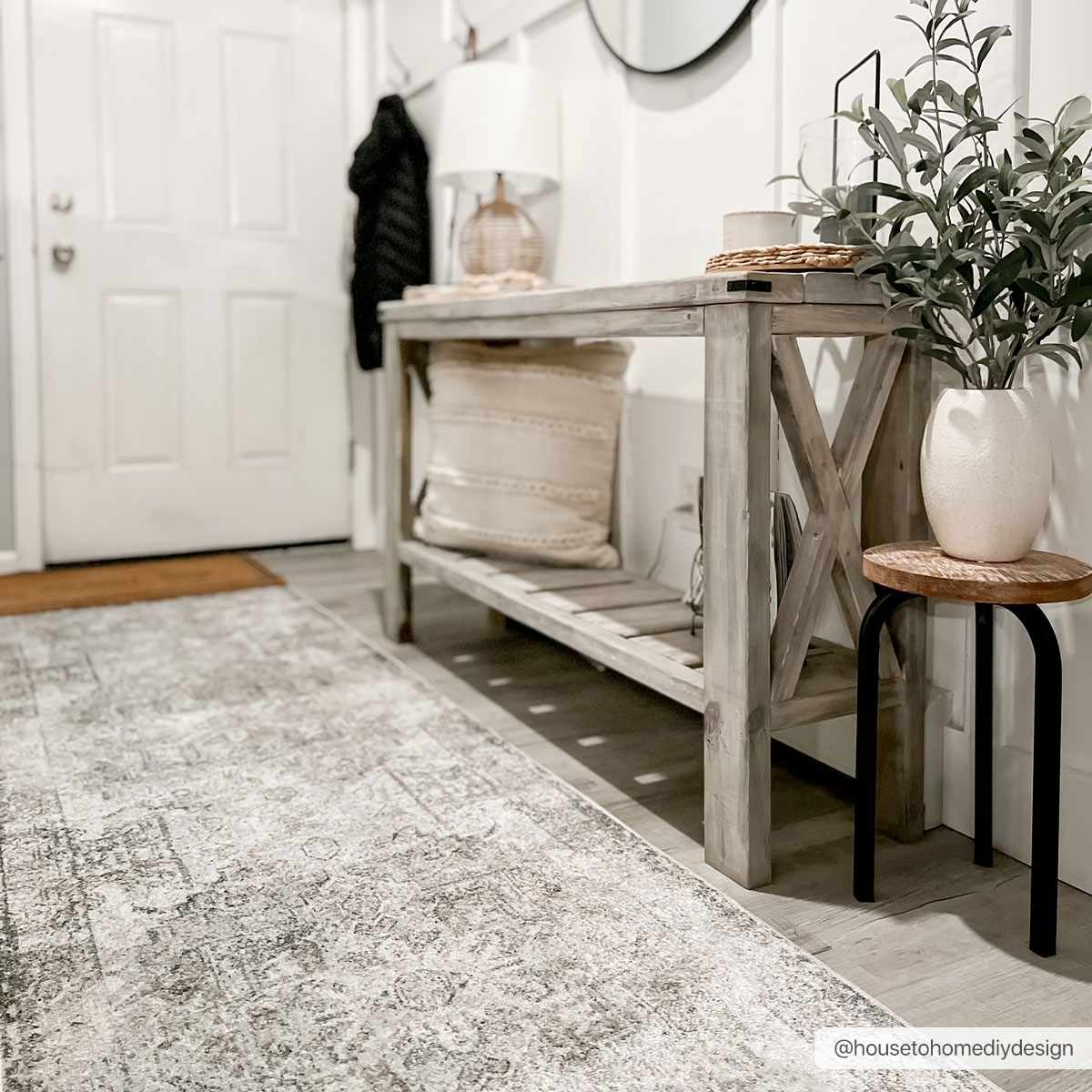 Indulgent Hauteloom Olive Hera Washable Area Rug