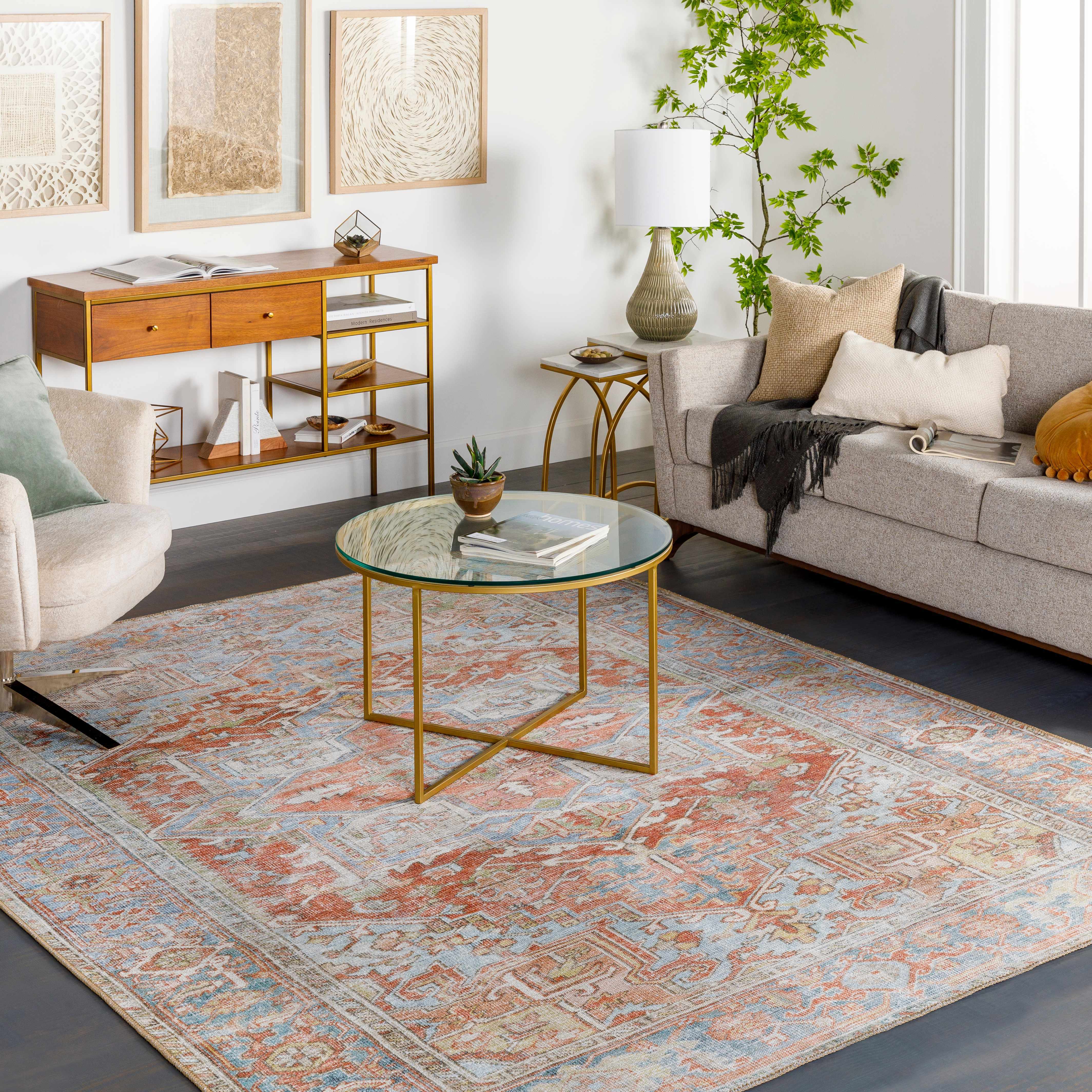 Hauteloom Maayon Washable Rug - Rustic Elegance for Your Space