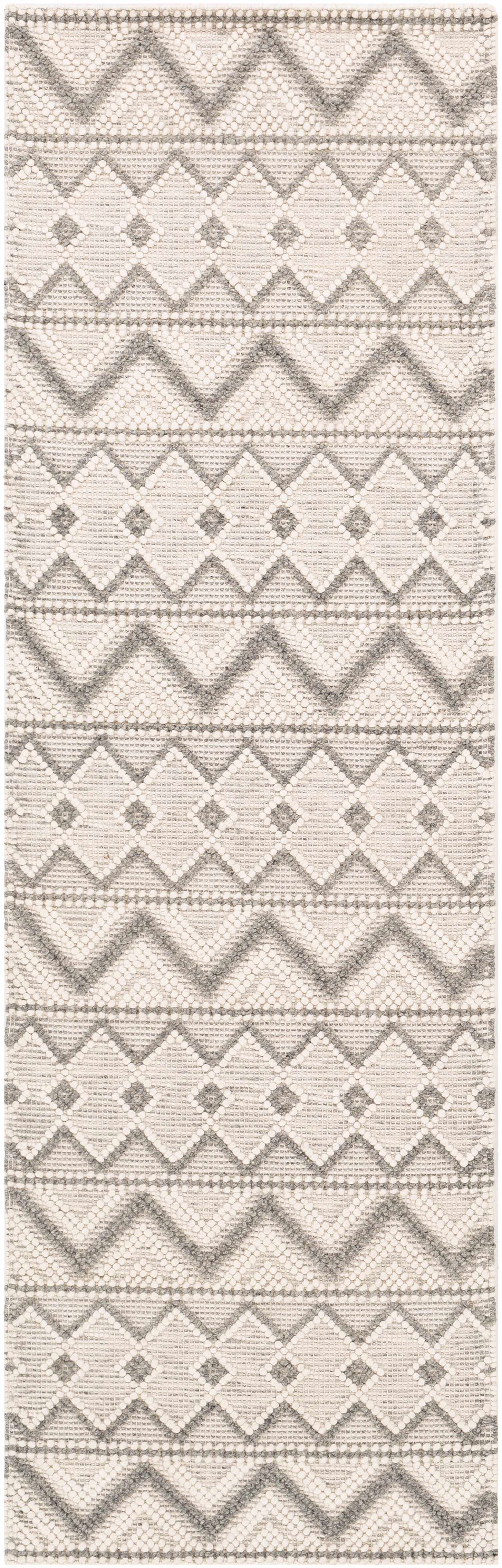 Grab Your Cozy Hauteloom Whittington Gray & Cream Wool Rug on Clearance