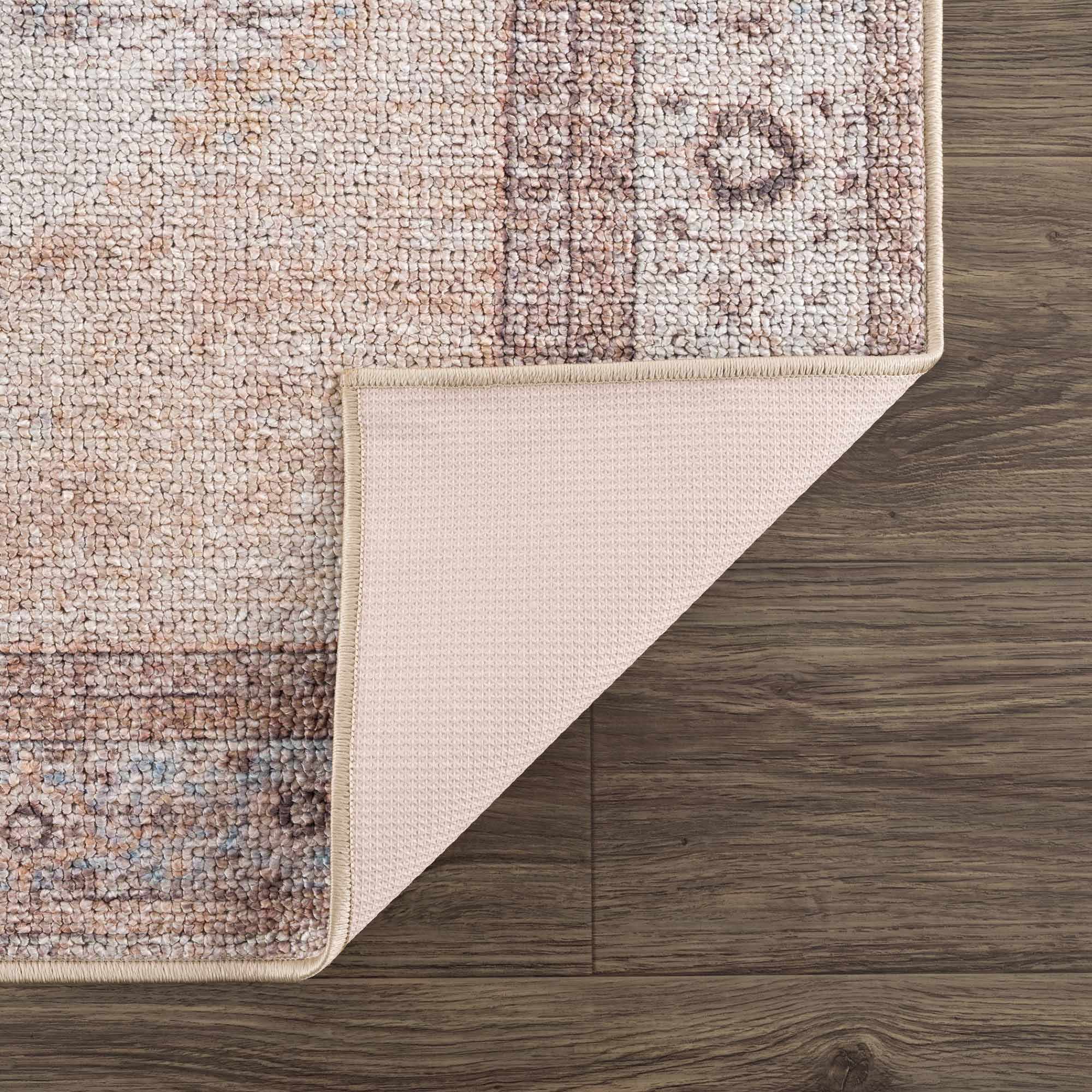 Hauteloom Analu Peach Luxury Washable Area Rug