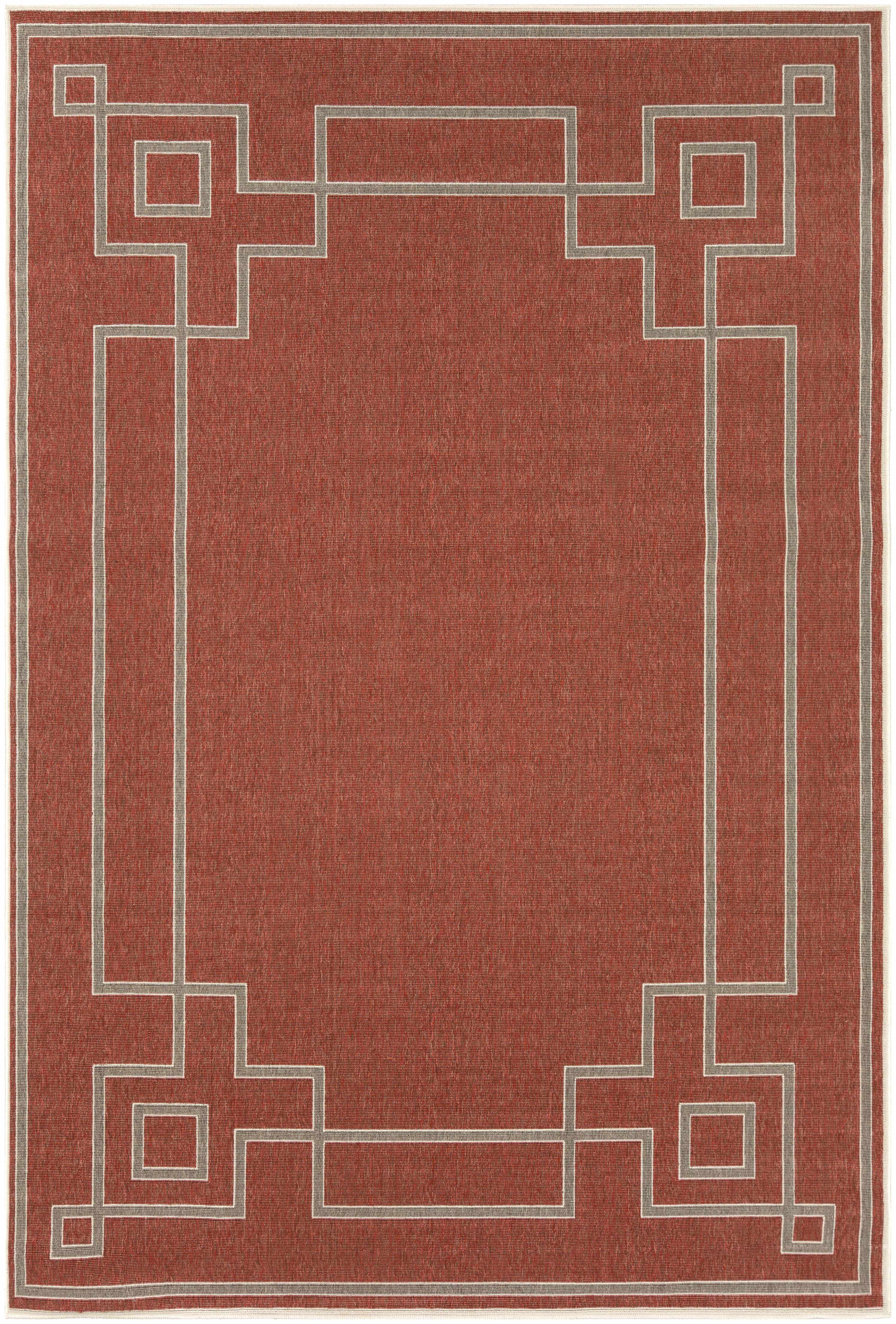 Hauteloom Harborgreek Brick Red Outdoor Rug - Transform Your Outdoor Space