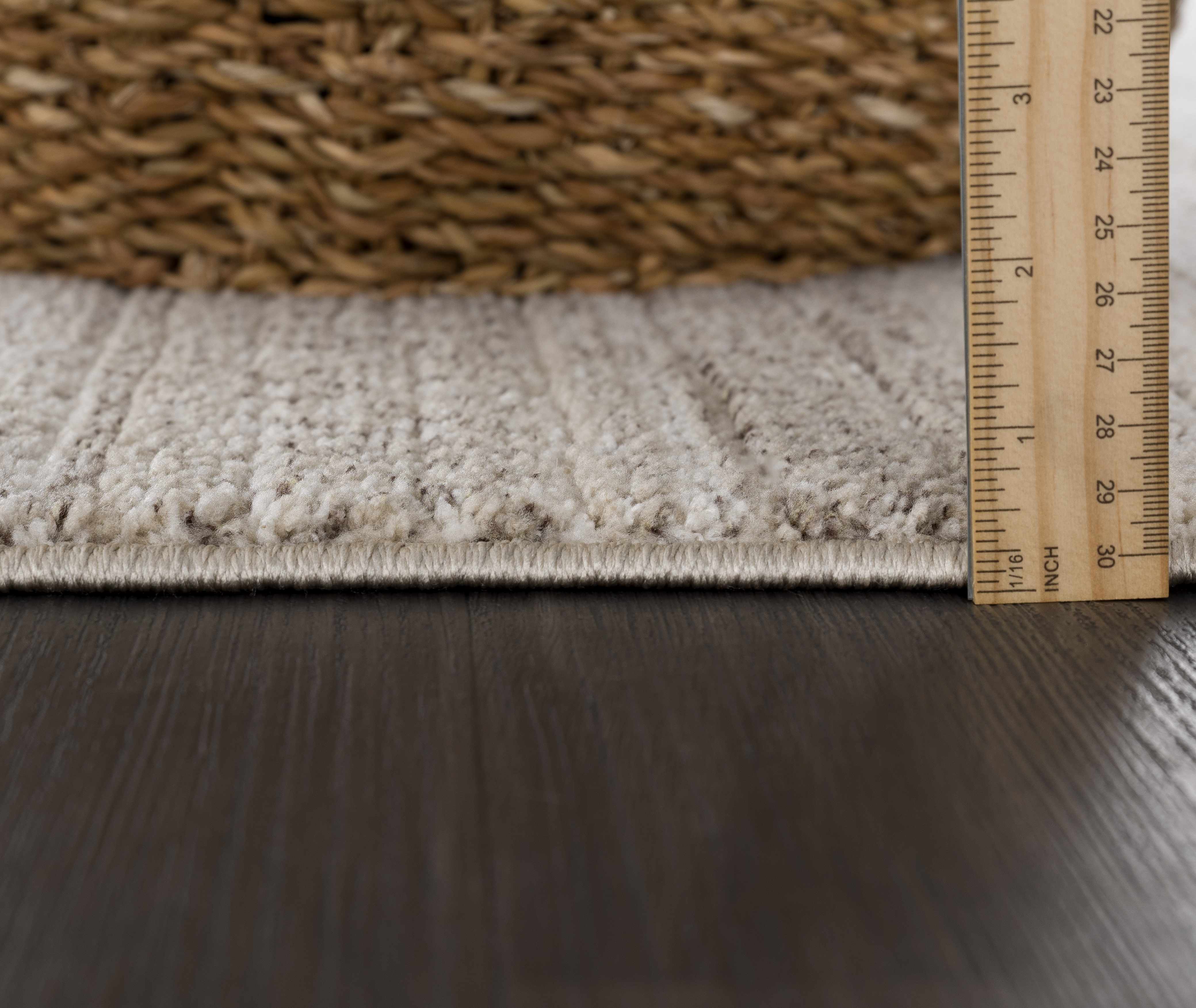 Indulge in Luxury: Hauteloom Nate Beige Tribal High Pile Carpet