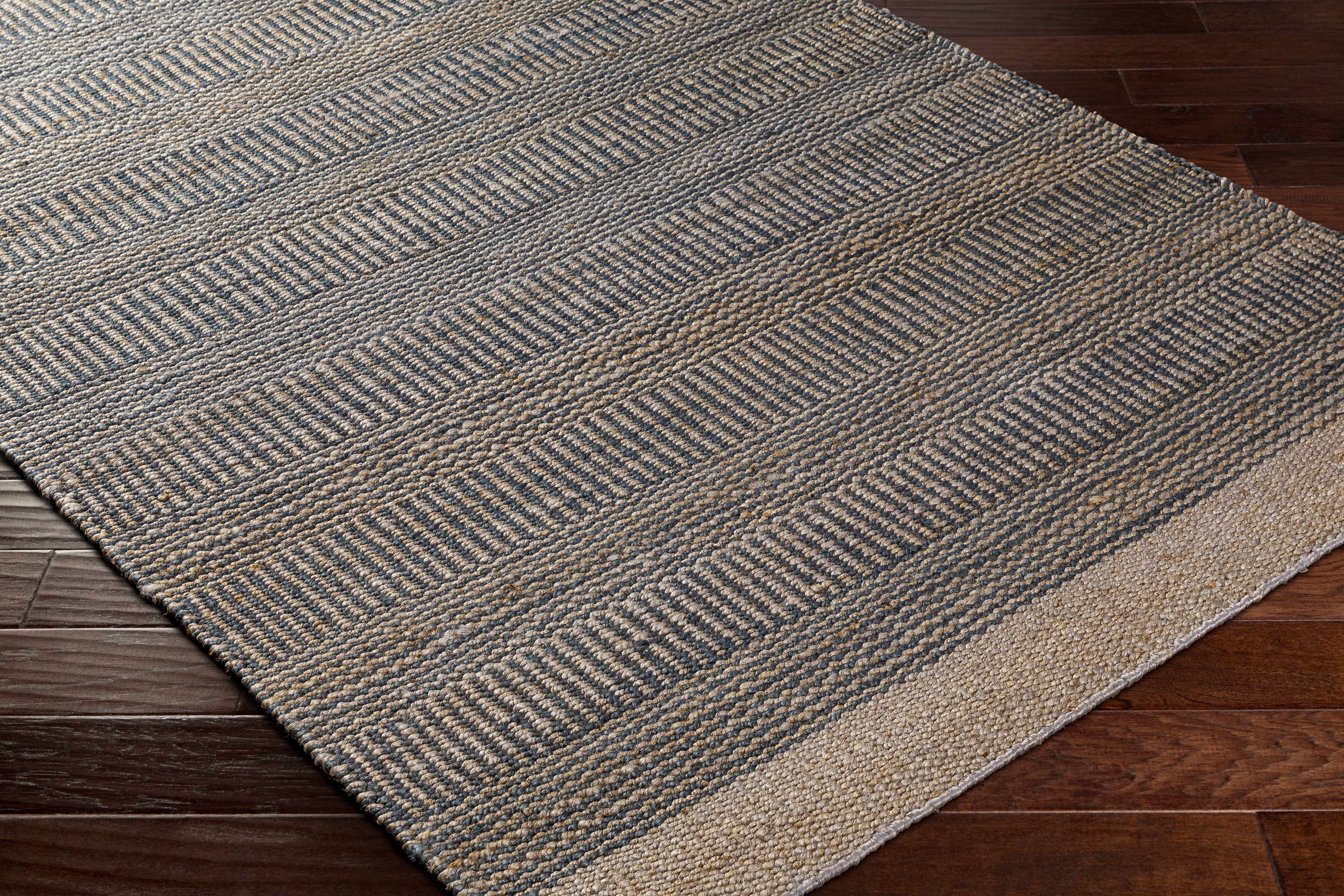 Exquisite Navy Elle Jute Rug by Hauteloom